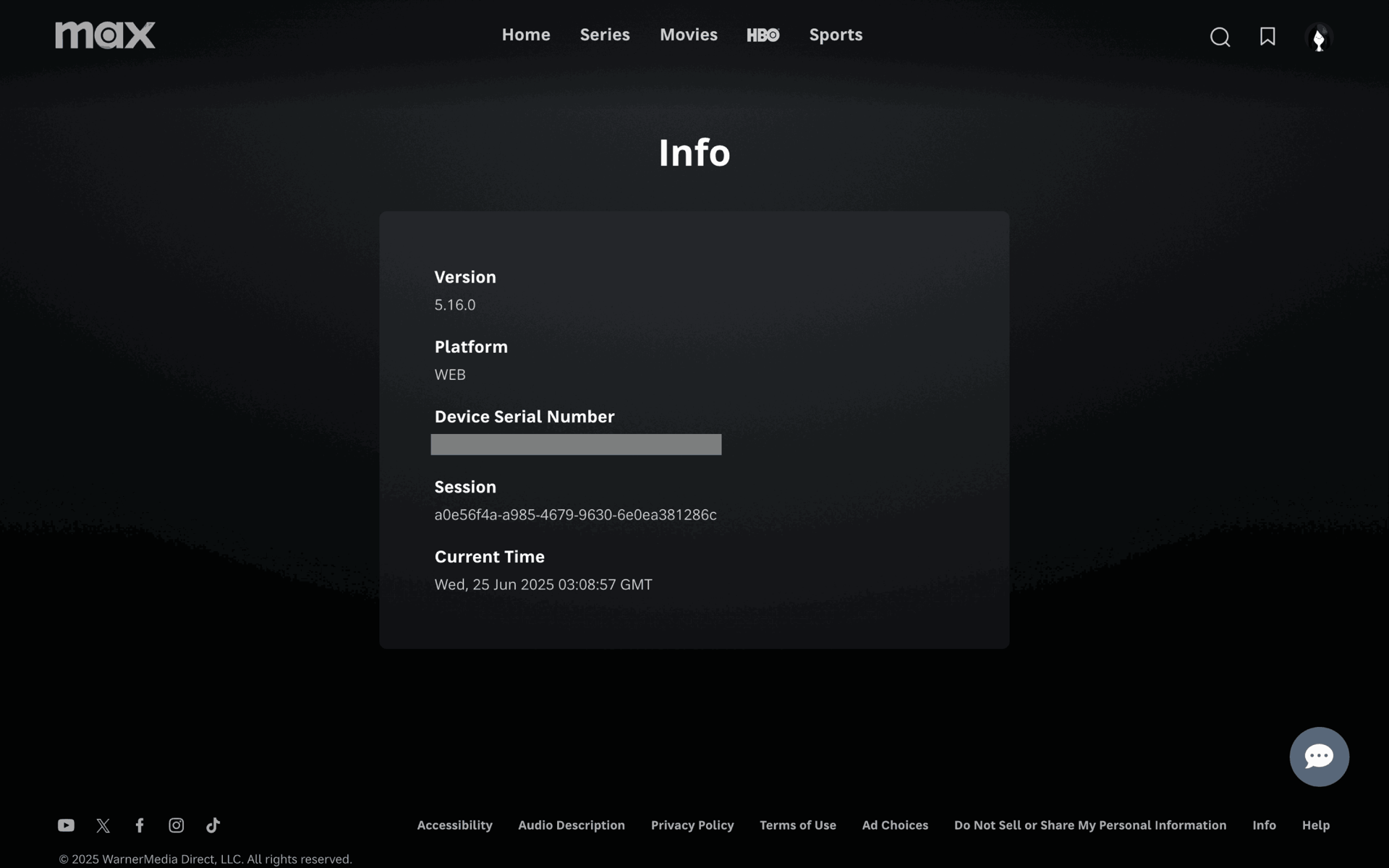 HBO Max Web Entertainment interface screenshot 11