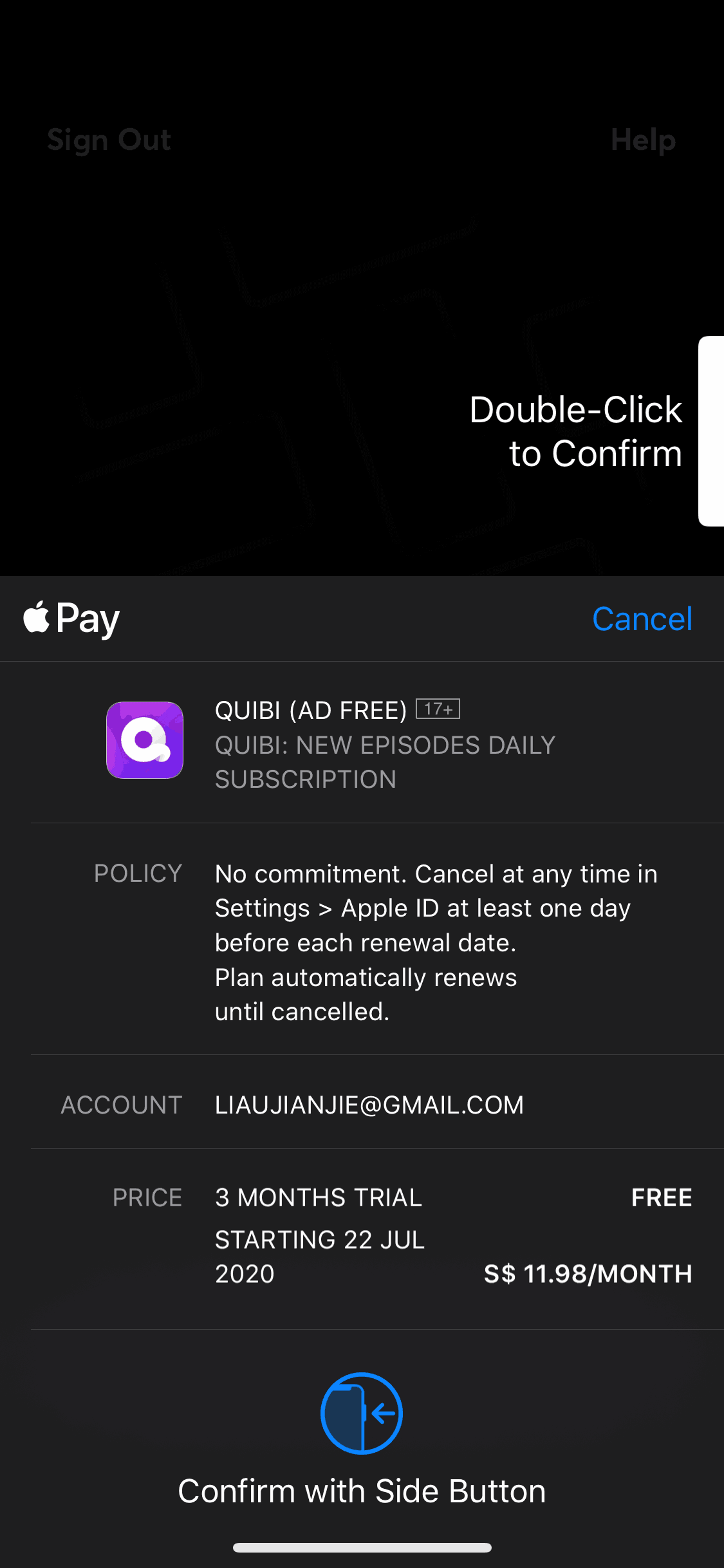 Quibi iOS Entertainment interface screenshot 17