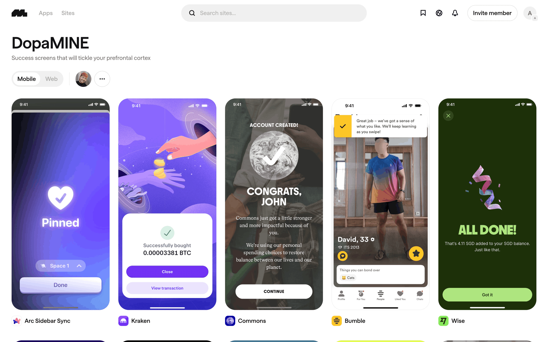Mobbin Web Graphics & Design interface screenshot 15