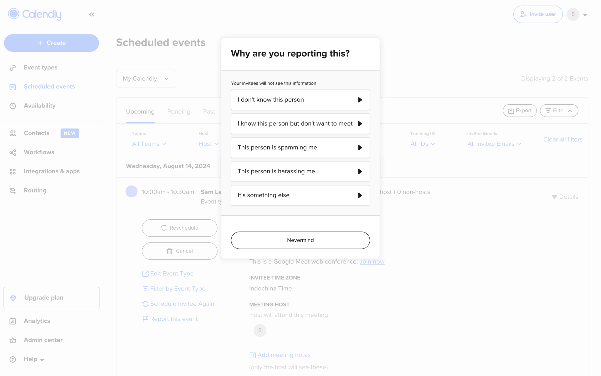 Calendly Web Business interface screenshot 14