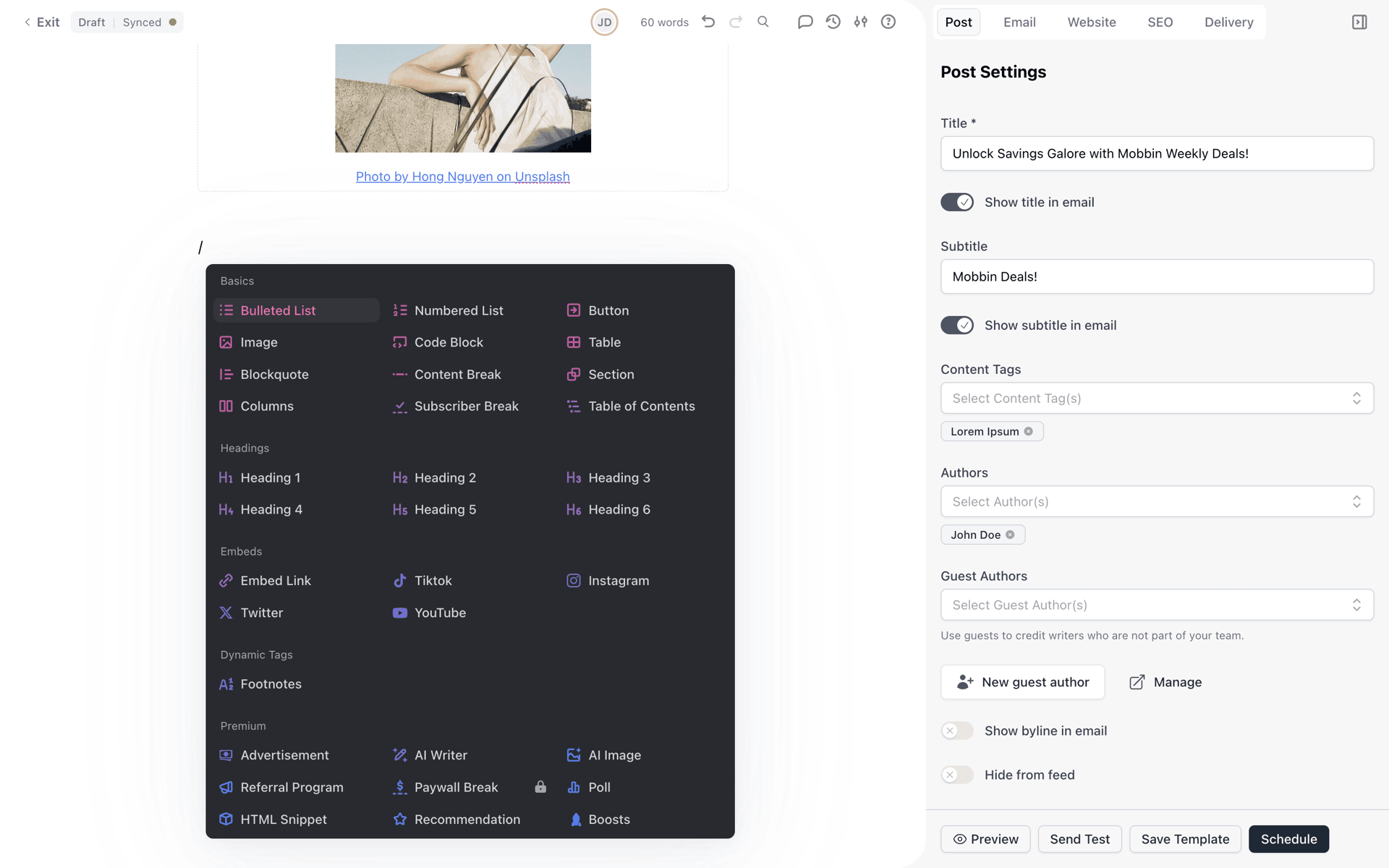 beehiiv Web Business interface screenshot 9