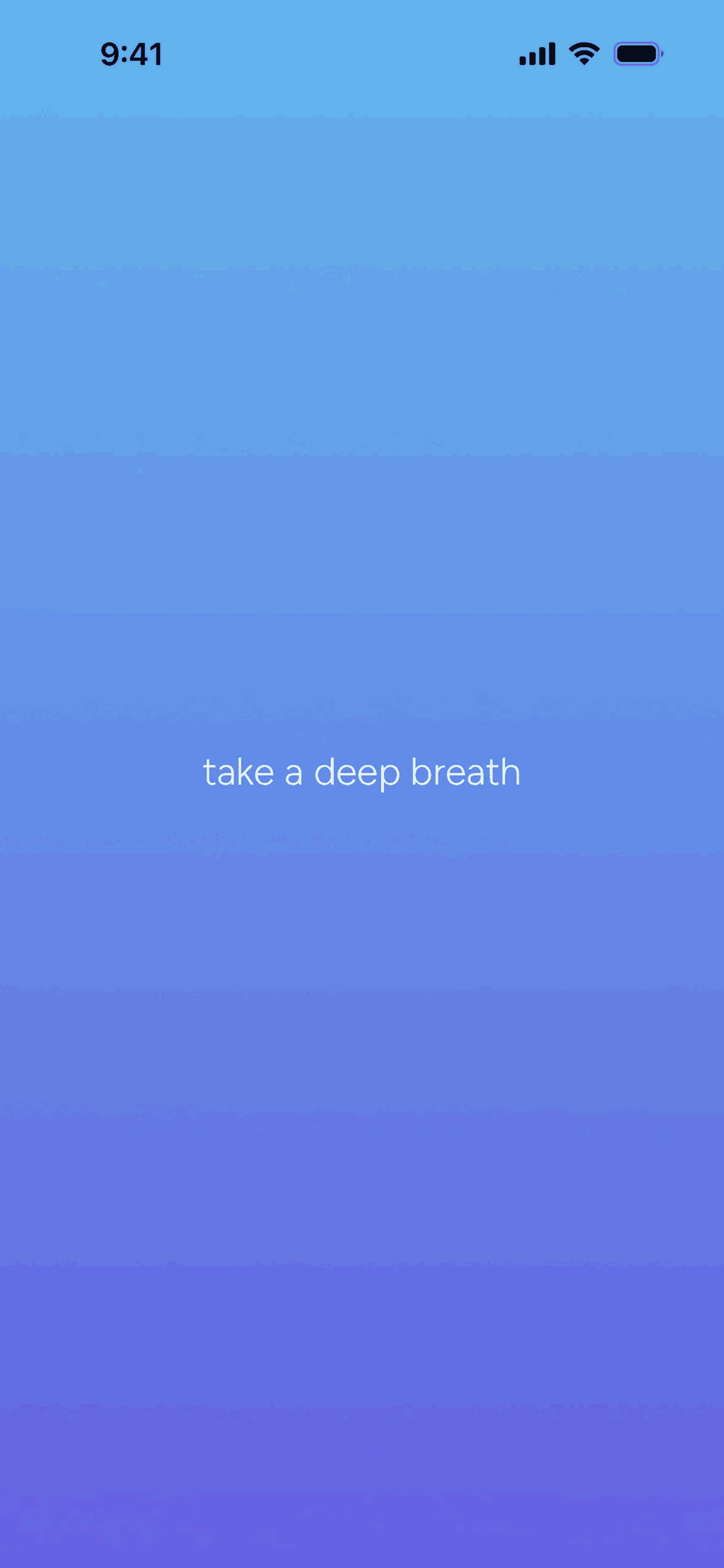 Calm iOS Health & Fitness interface screenshot 1