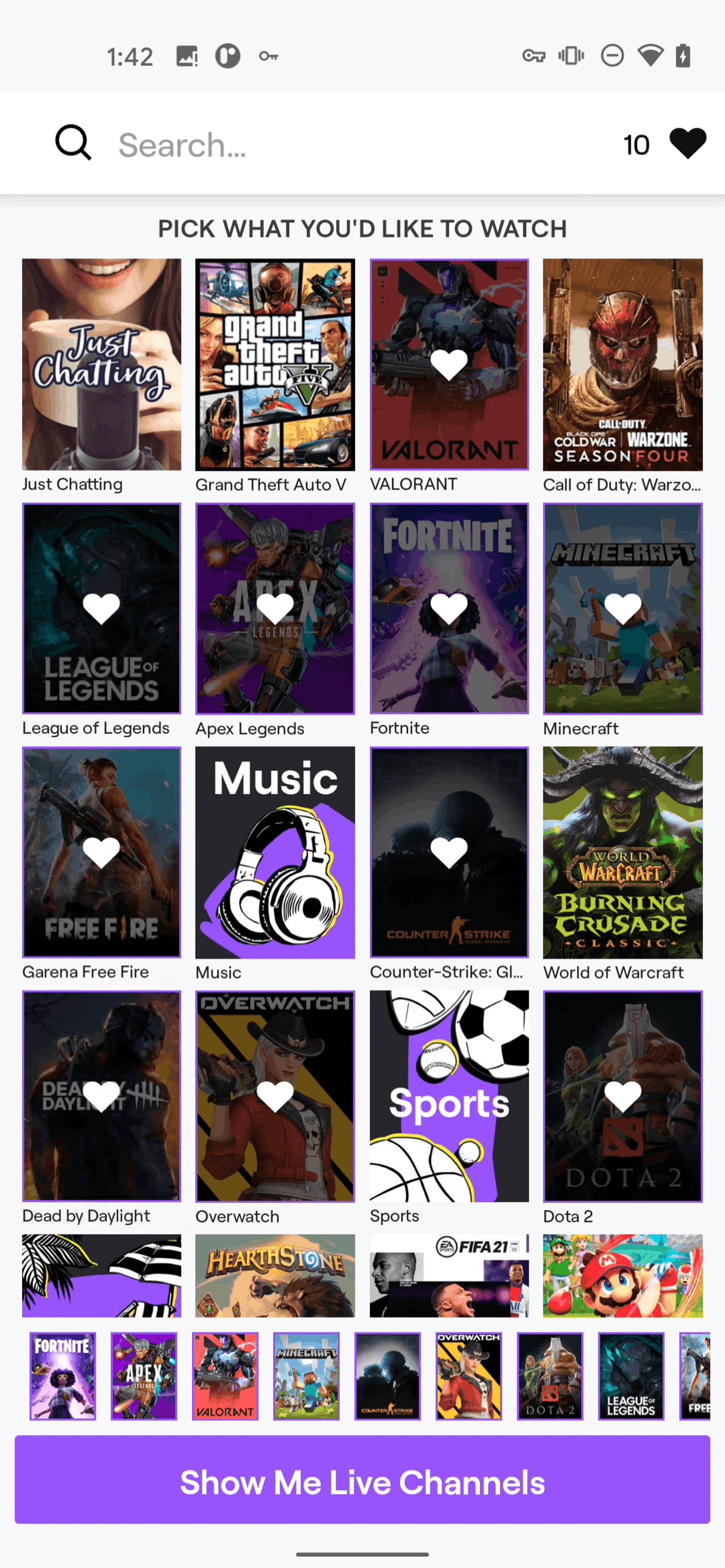 Twitch Android Photo & Video interface screenshot 9