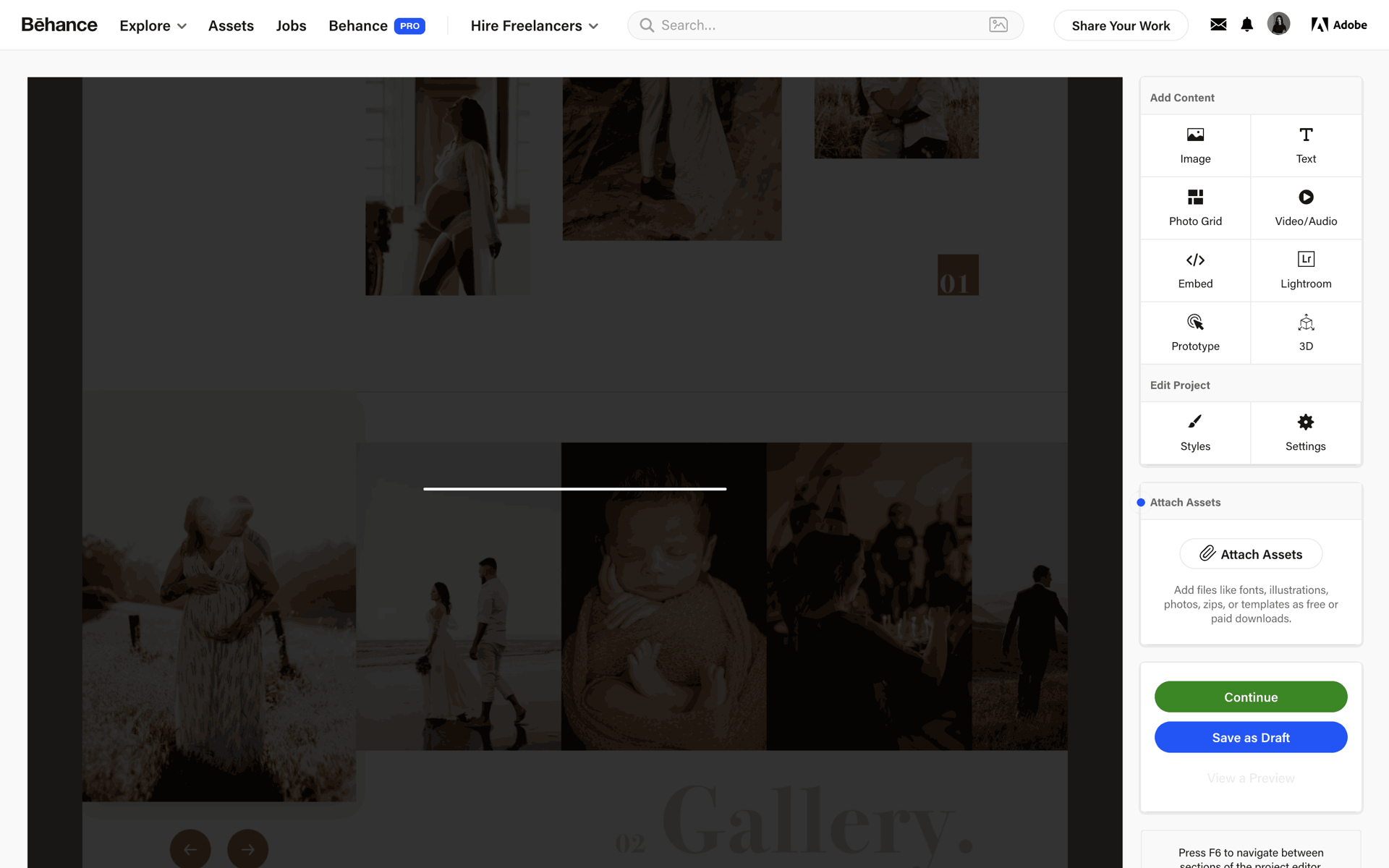 Behance Web Photo & Video interface screenshot 20