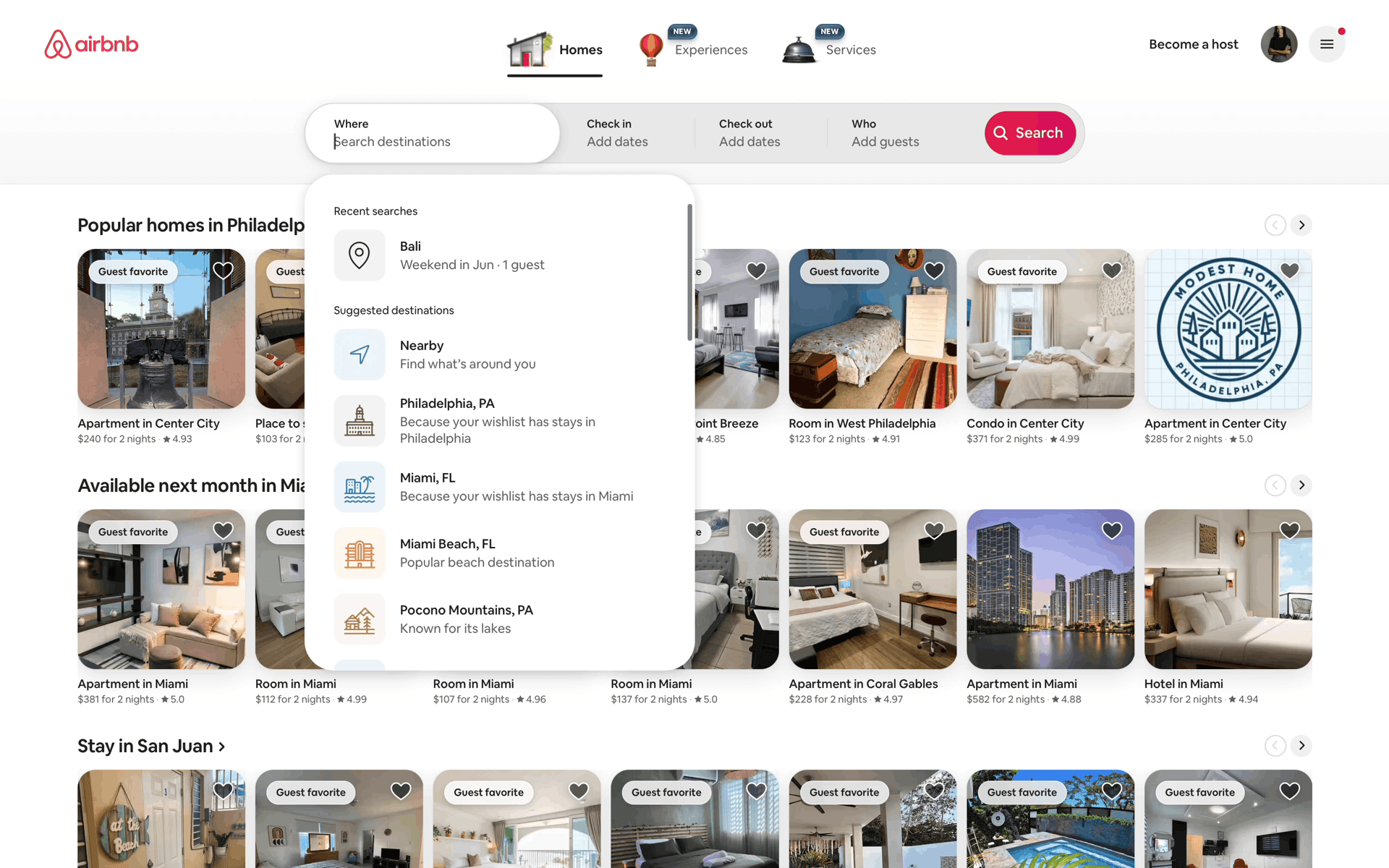 Airbnb Web Real Estate interface screenshot 5