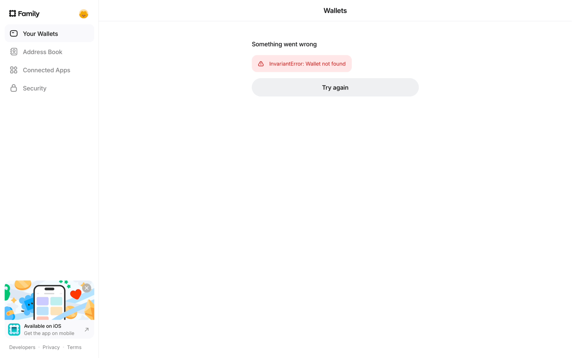 Family Web Crypto & Web3 interface screenshot 24