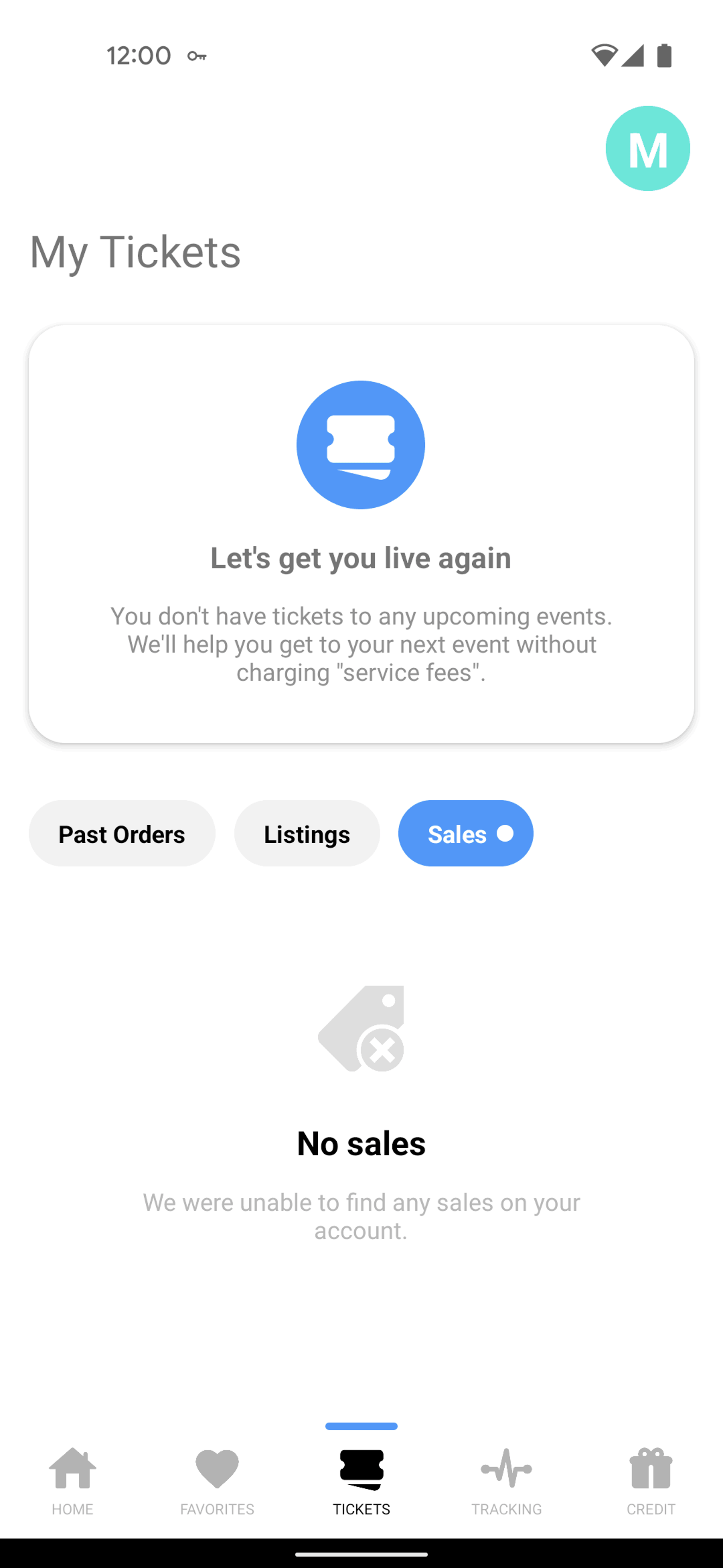 TickPick Android Entertainment interface screenshot 20