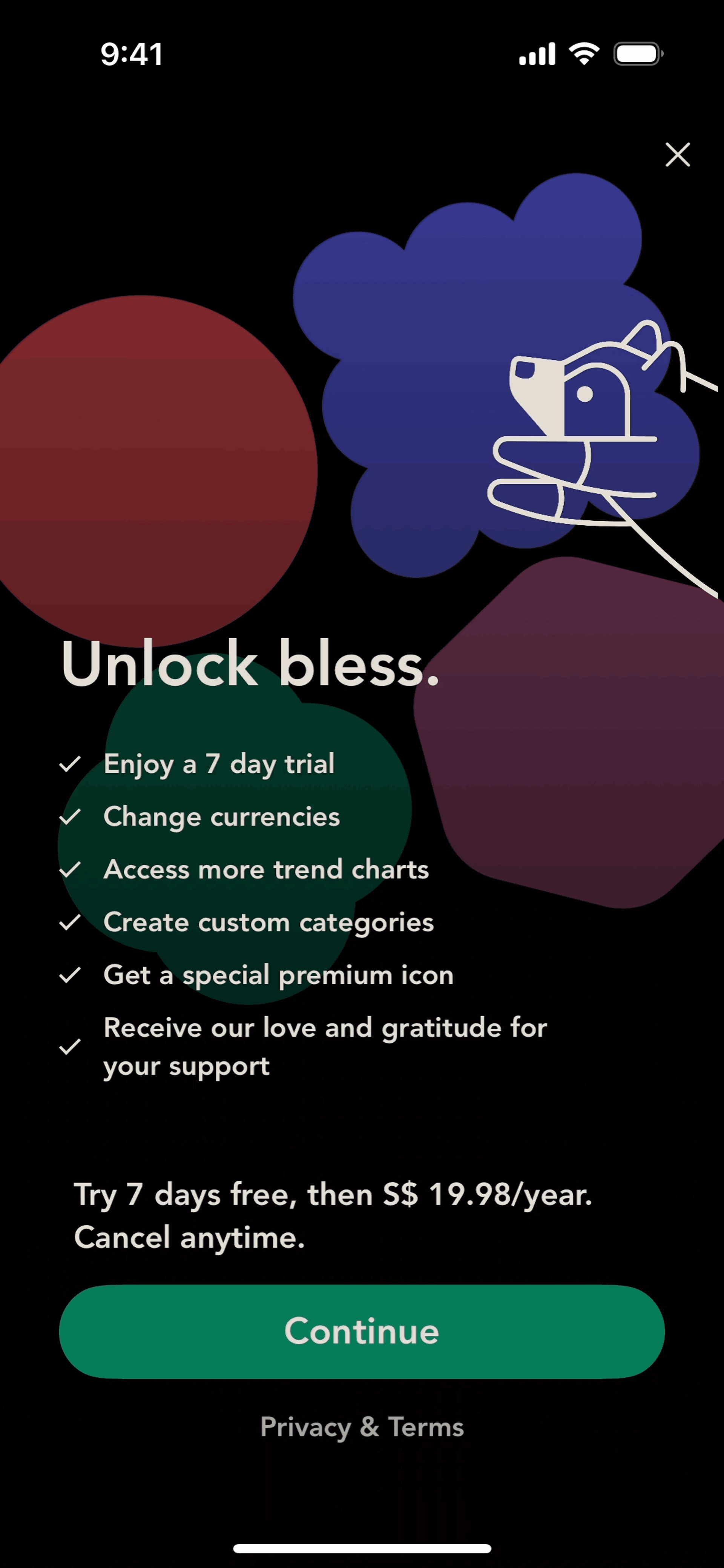 bless. iOS Health & Fitness interface screenshot 4