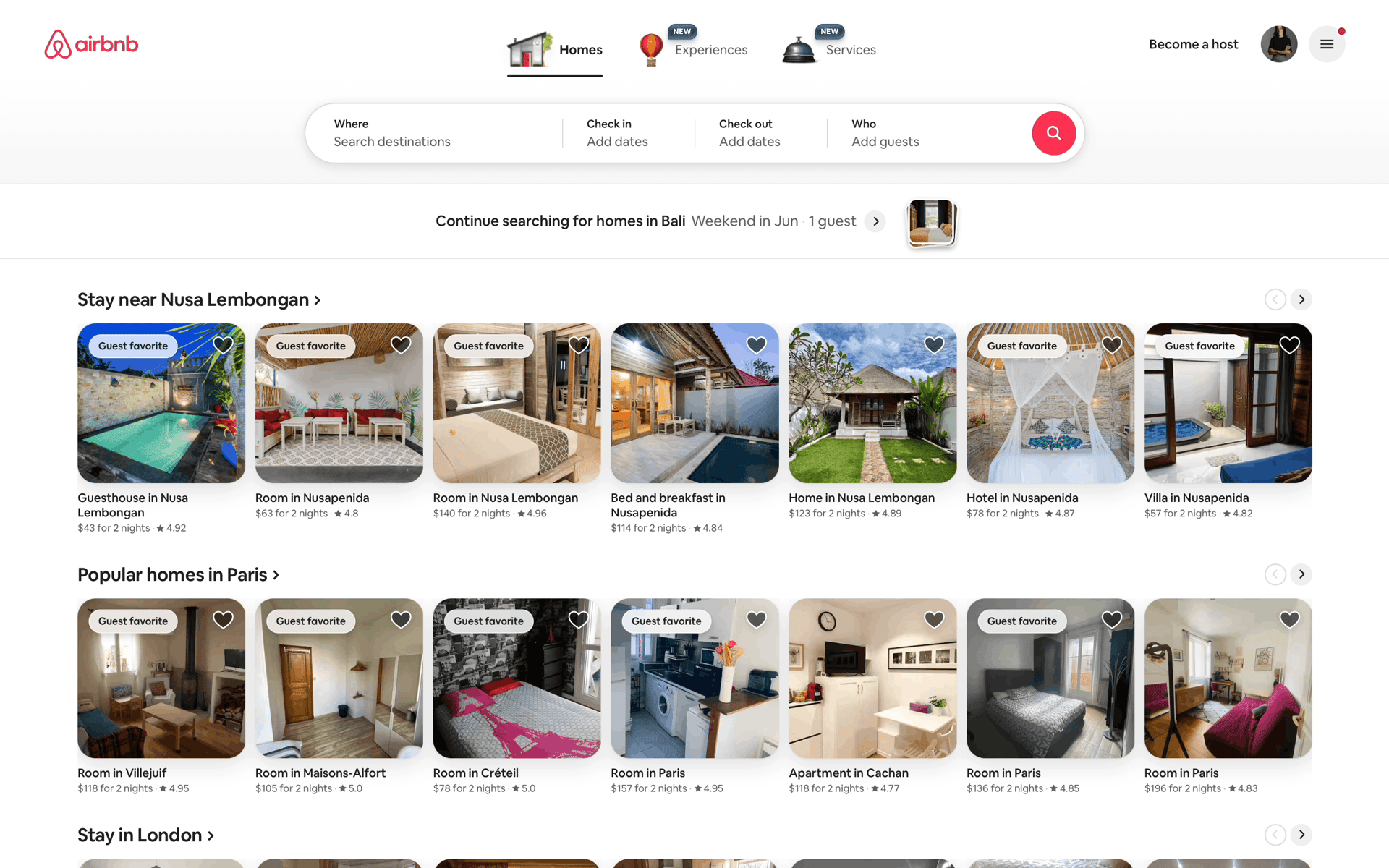 Airbnb Web Real Estate interface screenshot 4
