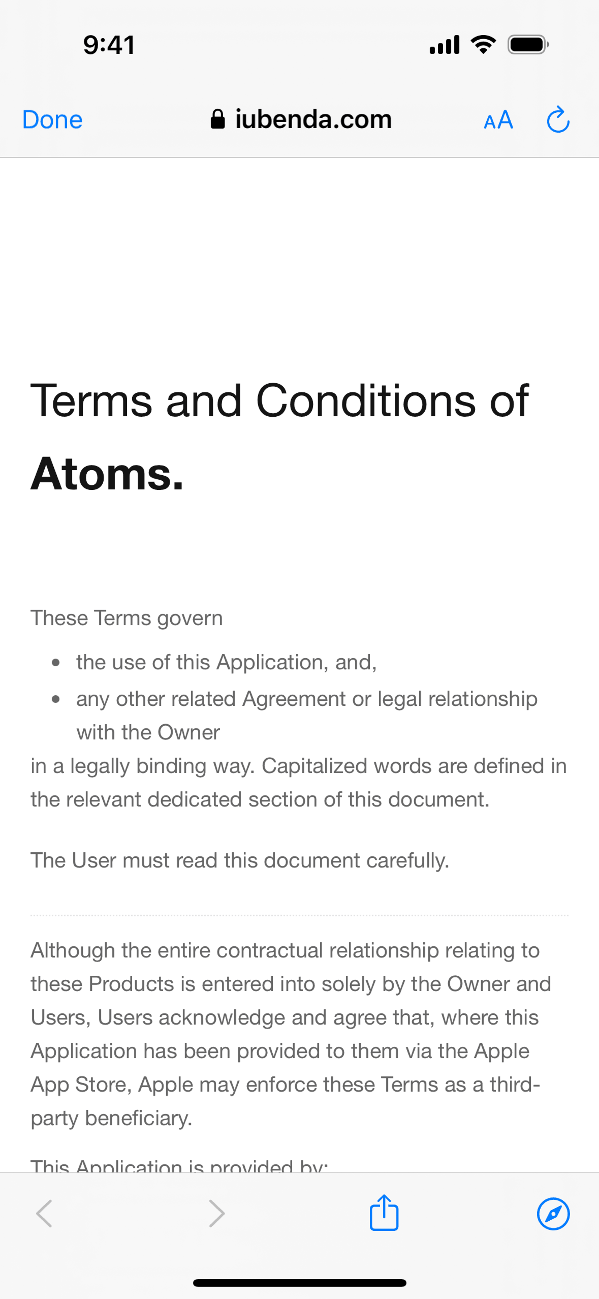 Atoms iOS Productivity interface screenshot 20