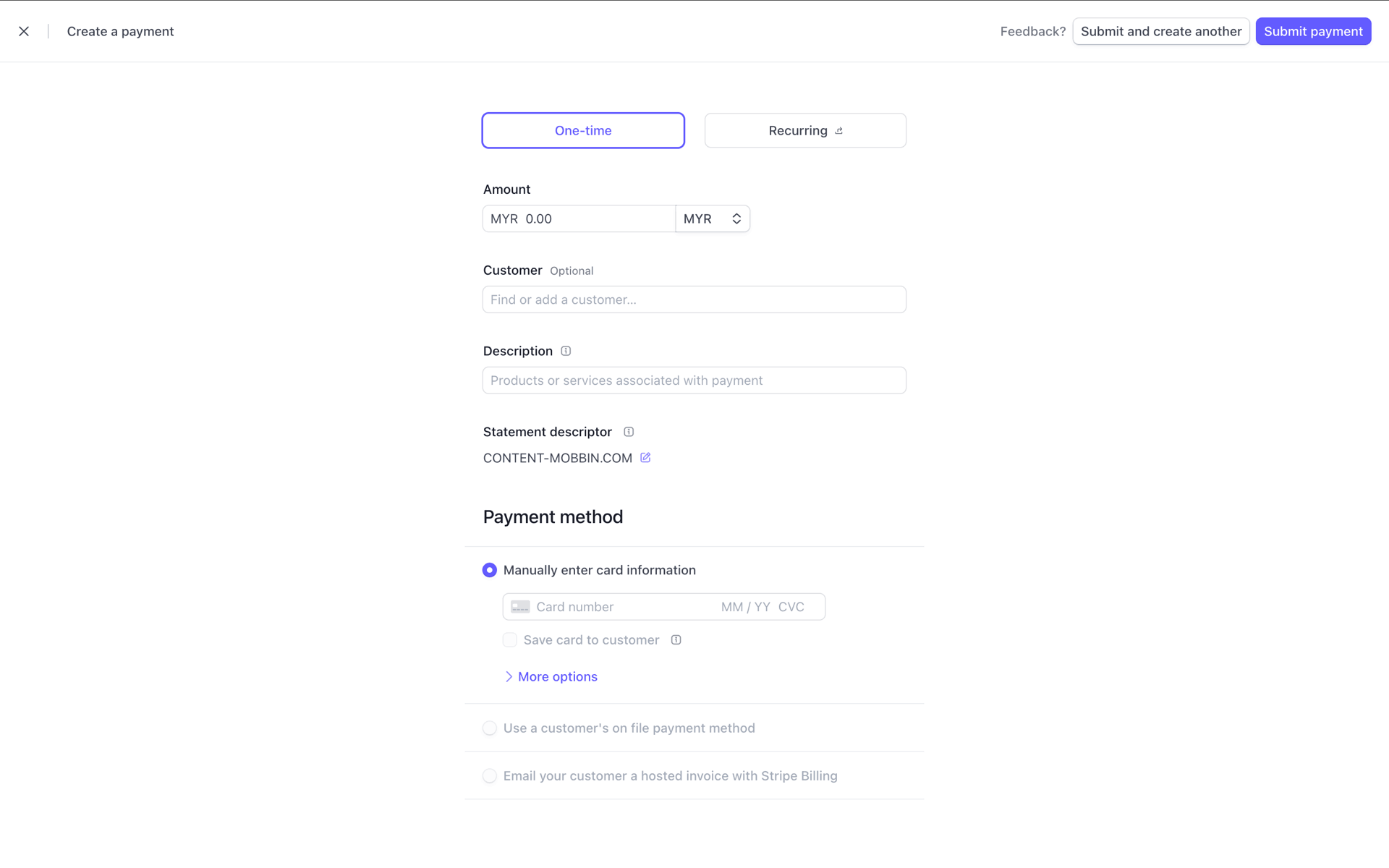Stripe Web Business interface screenshot 7