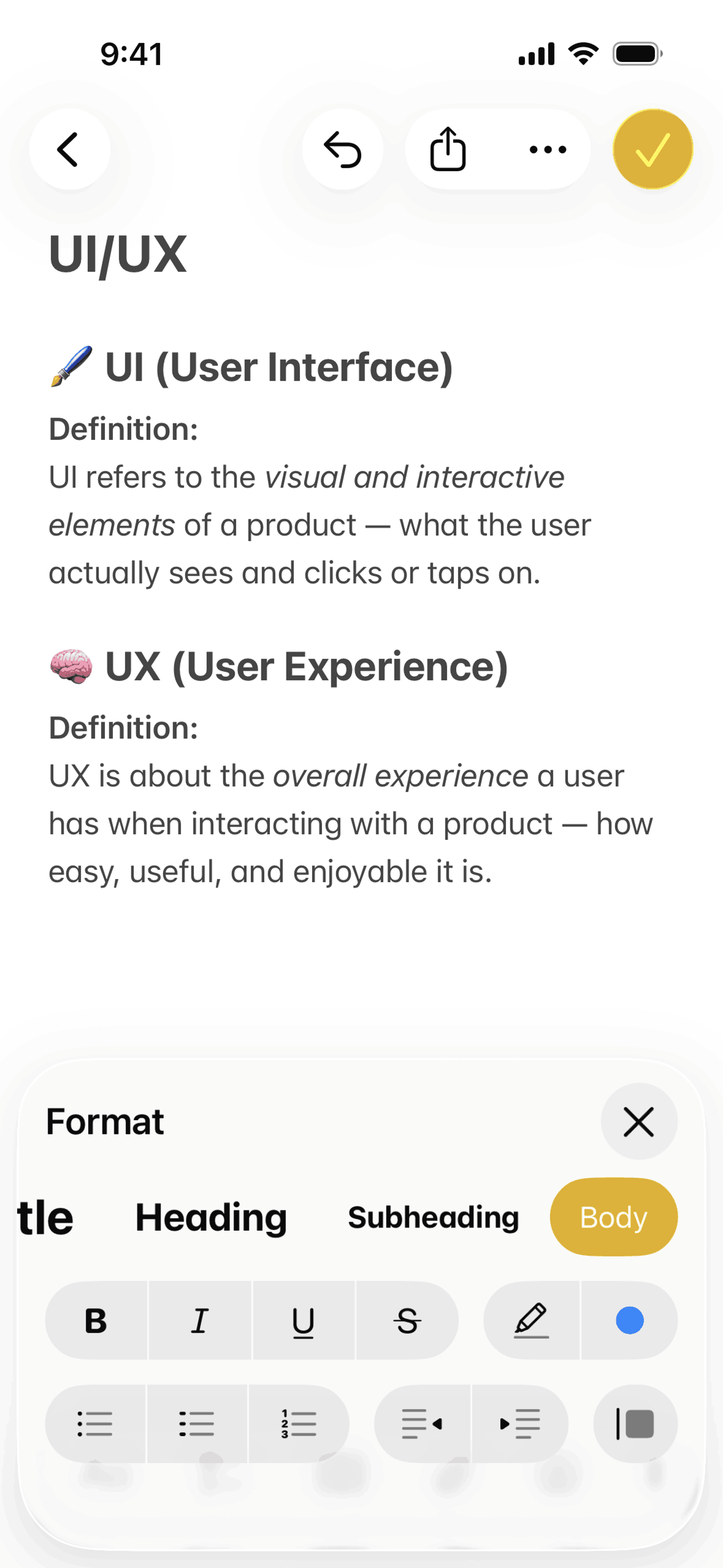 Apple Notes iOS Productivity interface screenshot 13
