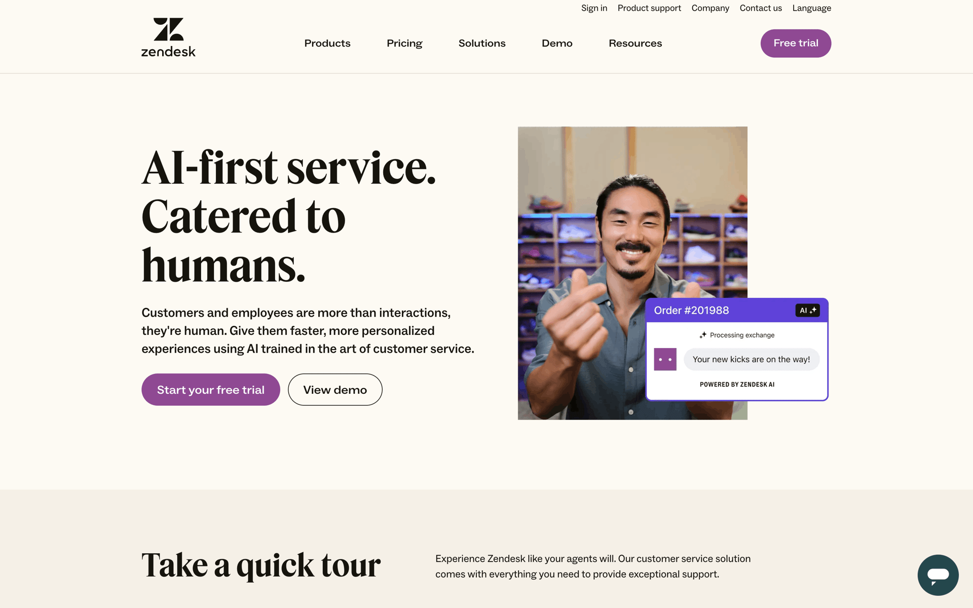 Zendesk Web Business interface screenshot 1