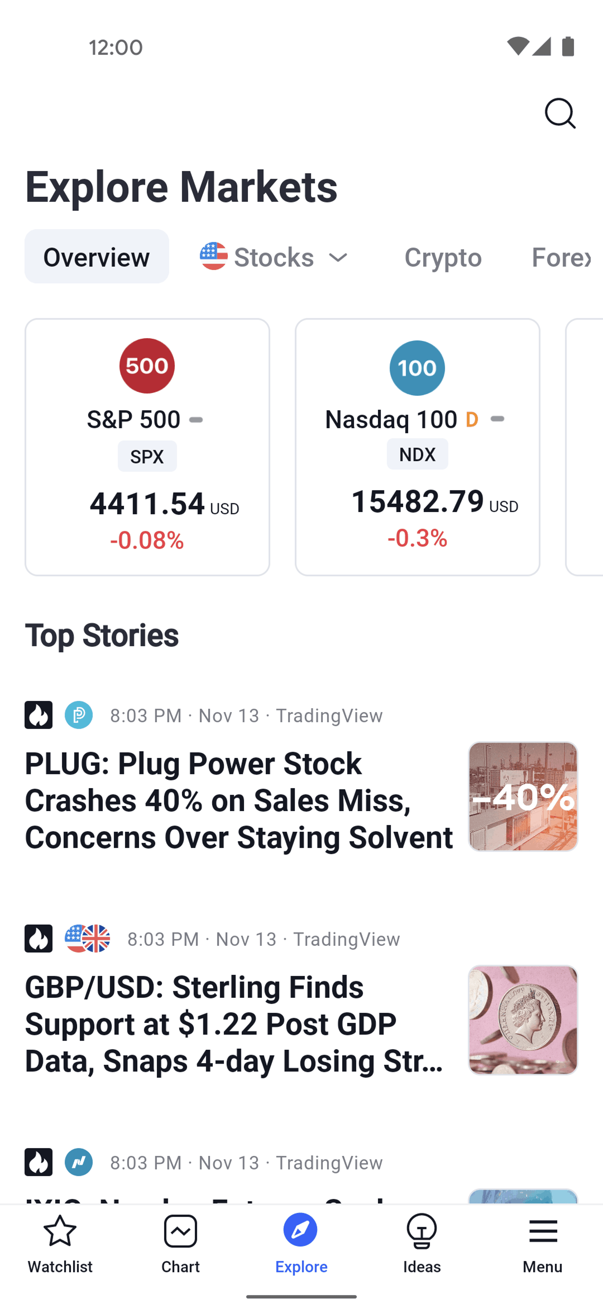 TradingView Android Finance interface screenshot 19