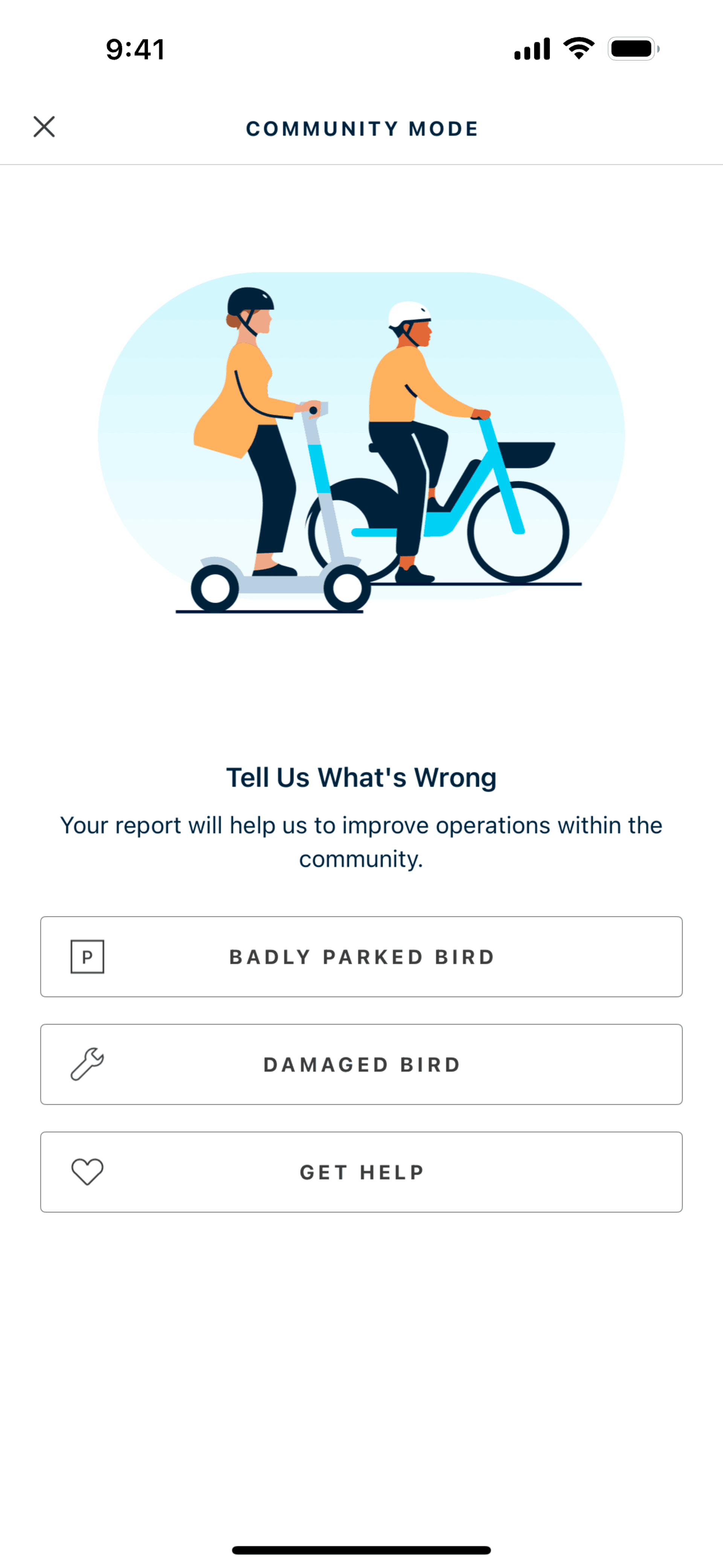 Bird iOS Travel & Transportation interface screenshot 4
