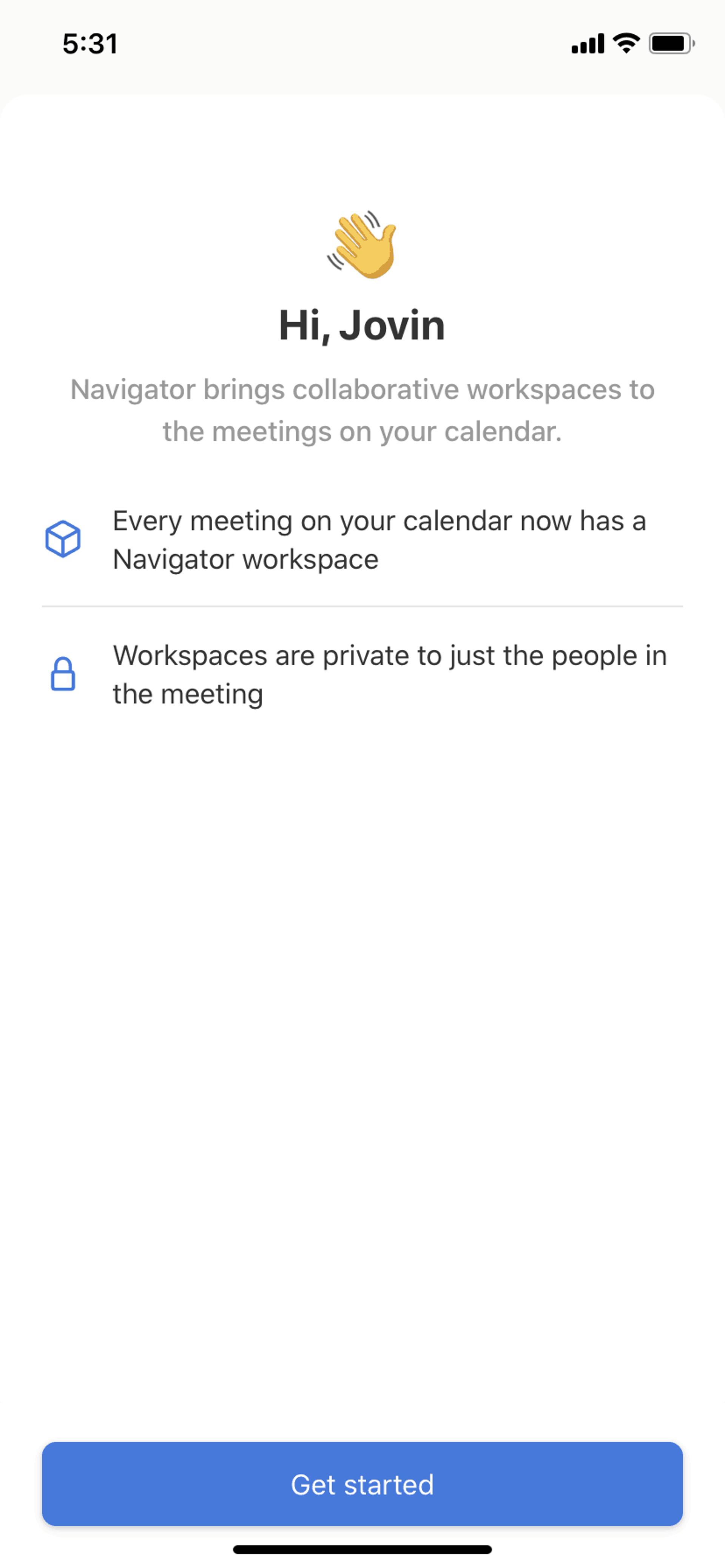 Navigator iOS Productivity interface screenshot 4