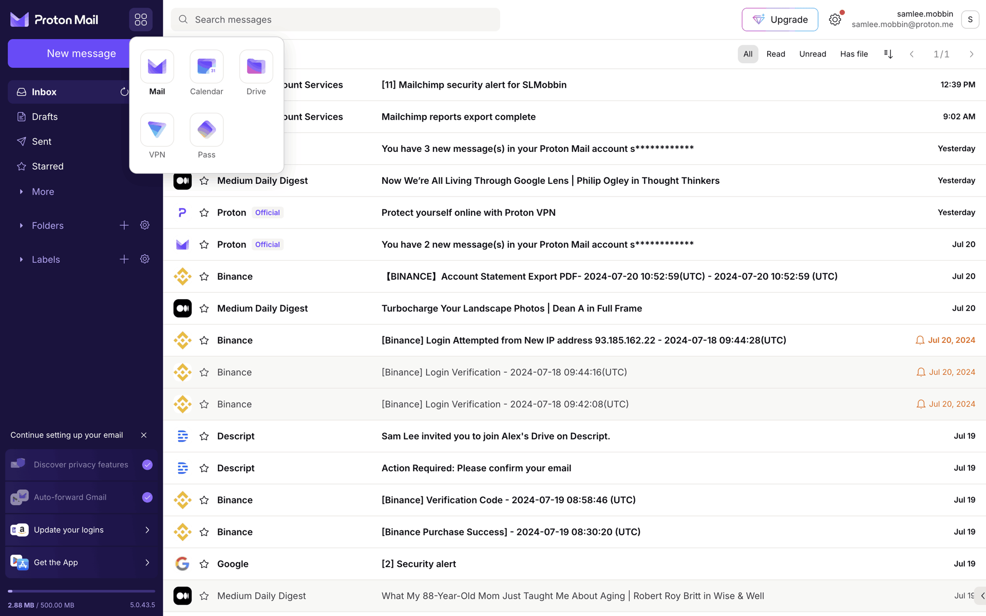 Proton Web Utilities interface screenshot 7
