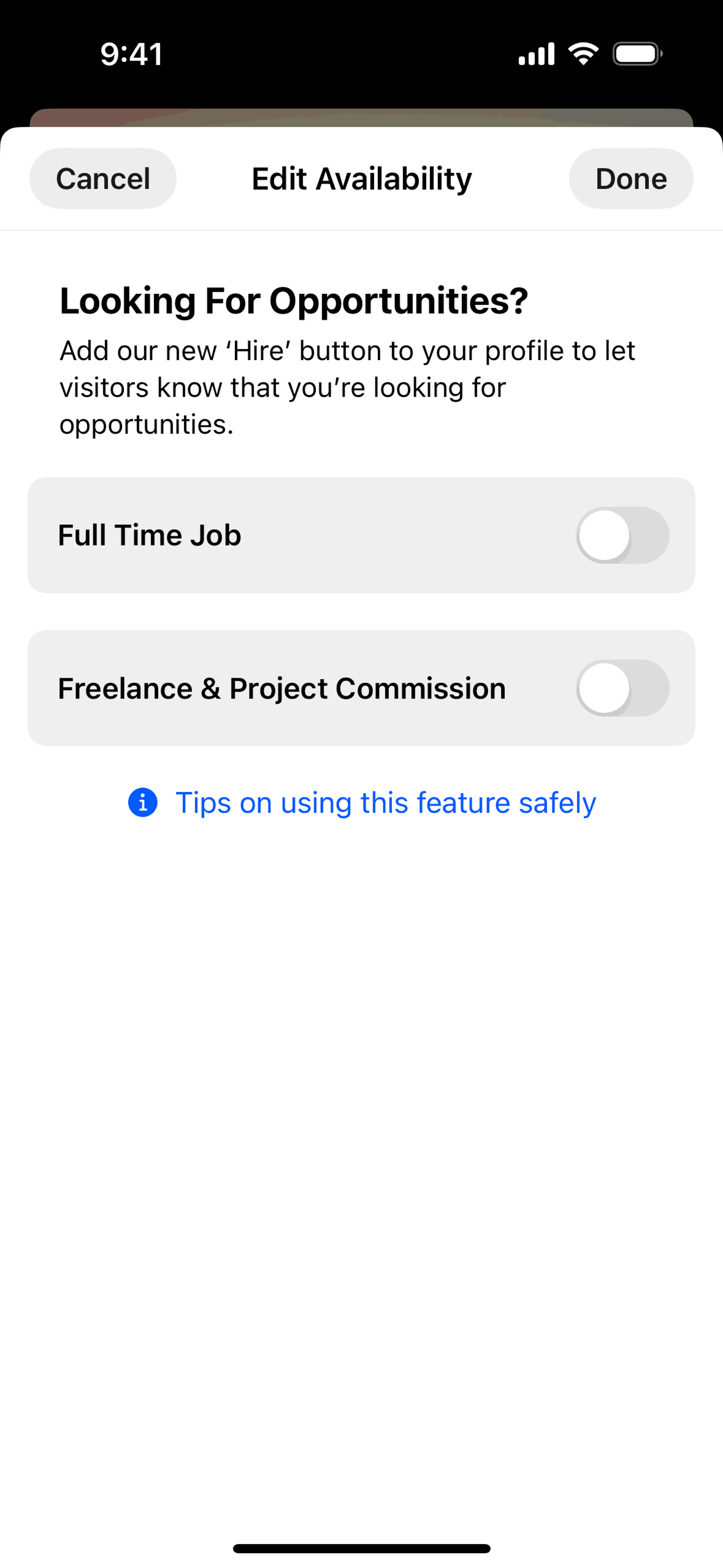 Behance iOS Social Networking interface screenshot 12