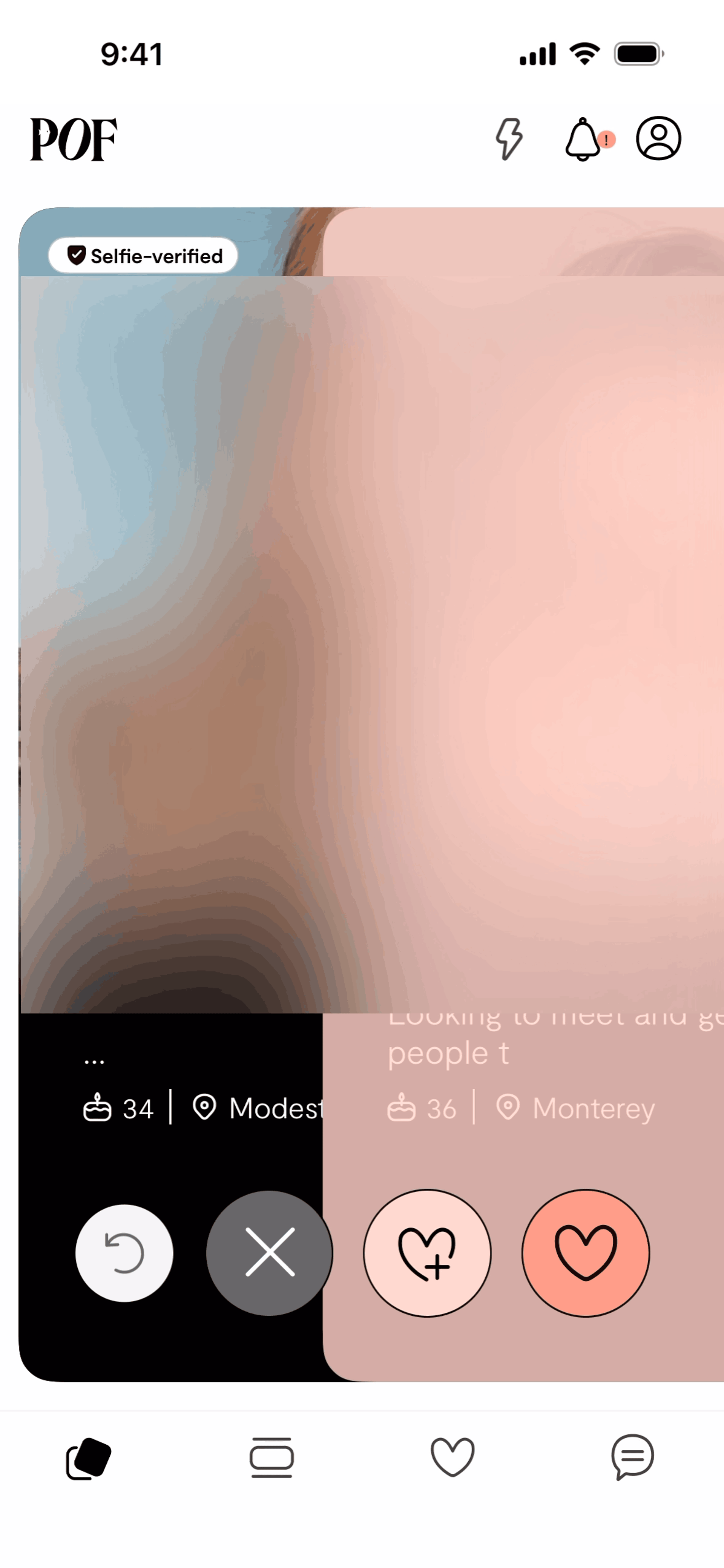 Plenty of Fish iOS dating interface screenshot 7