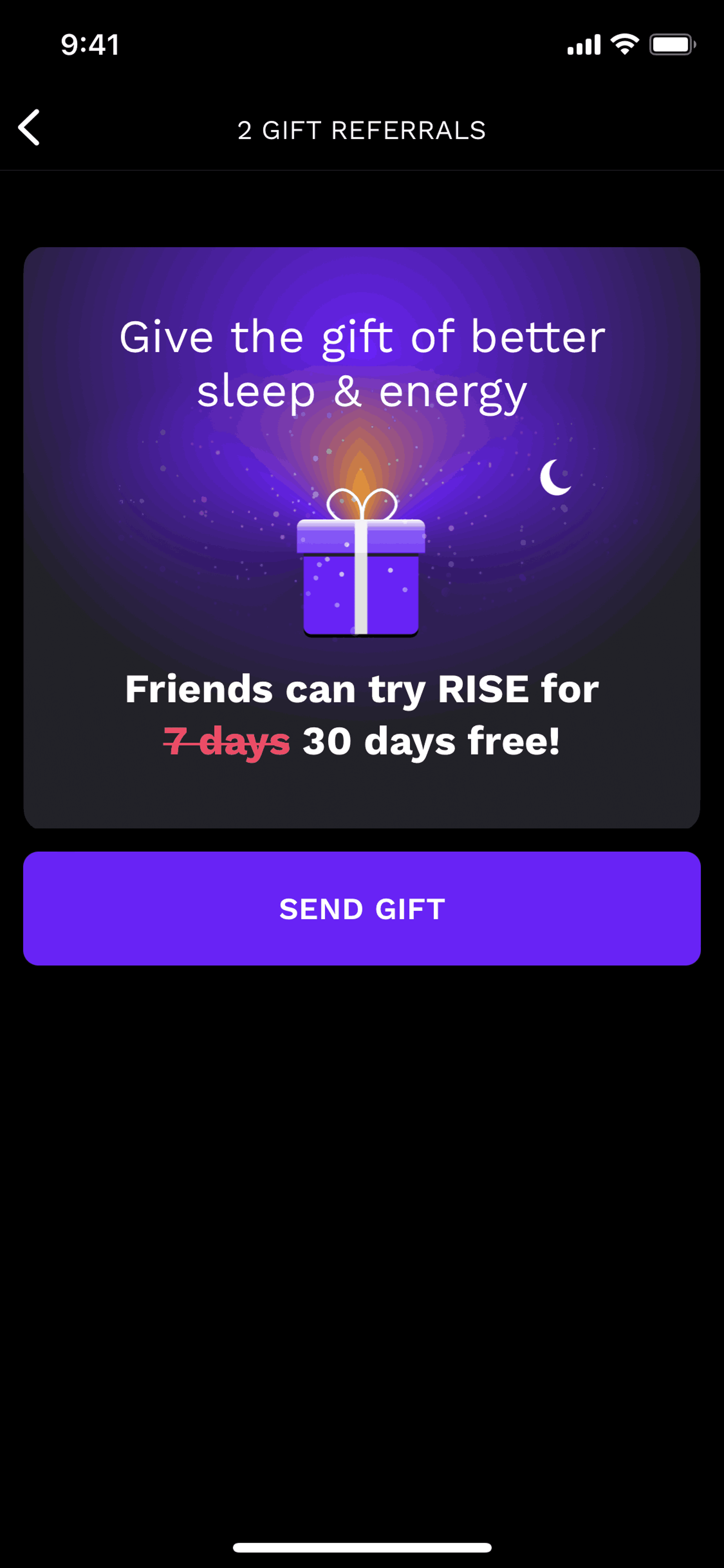 Rise iOS Health & Fitness interface screenshot 9