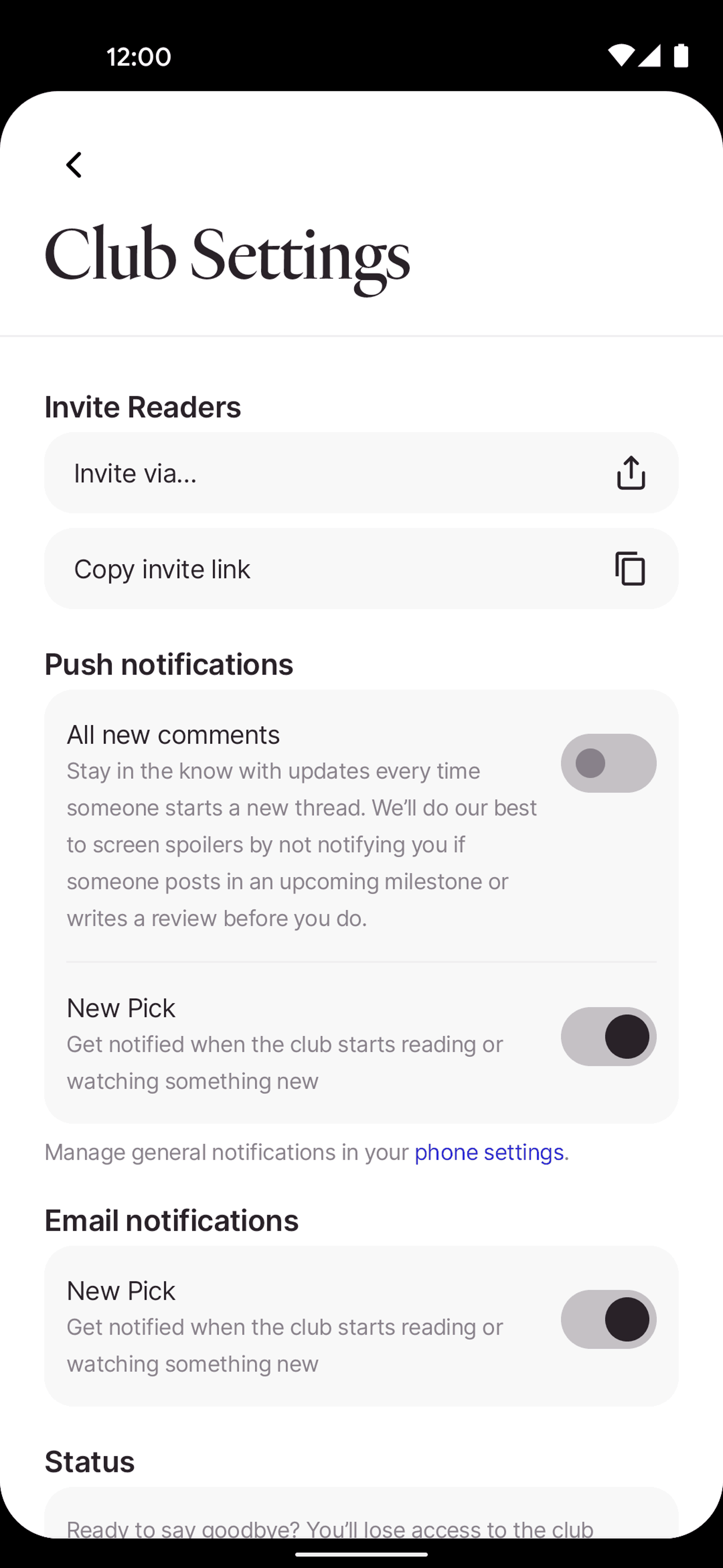 Fable Android Social Networking interface screenshot 4