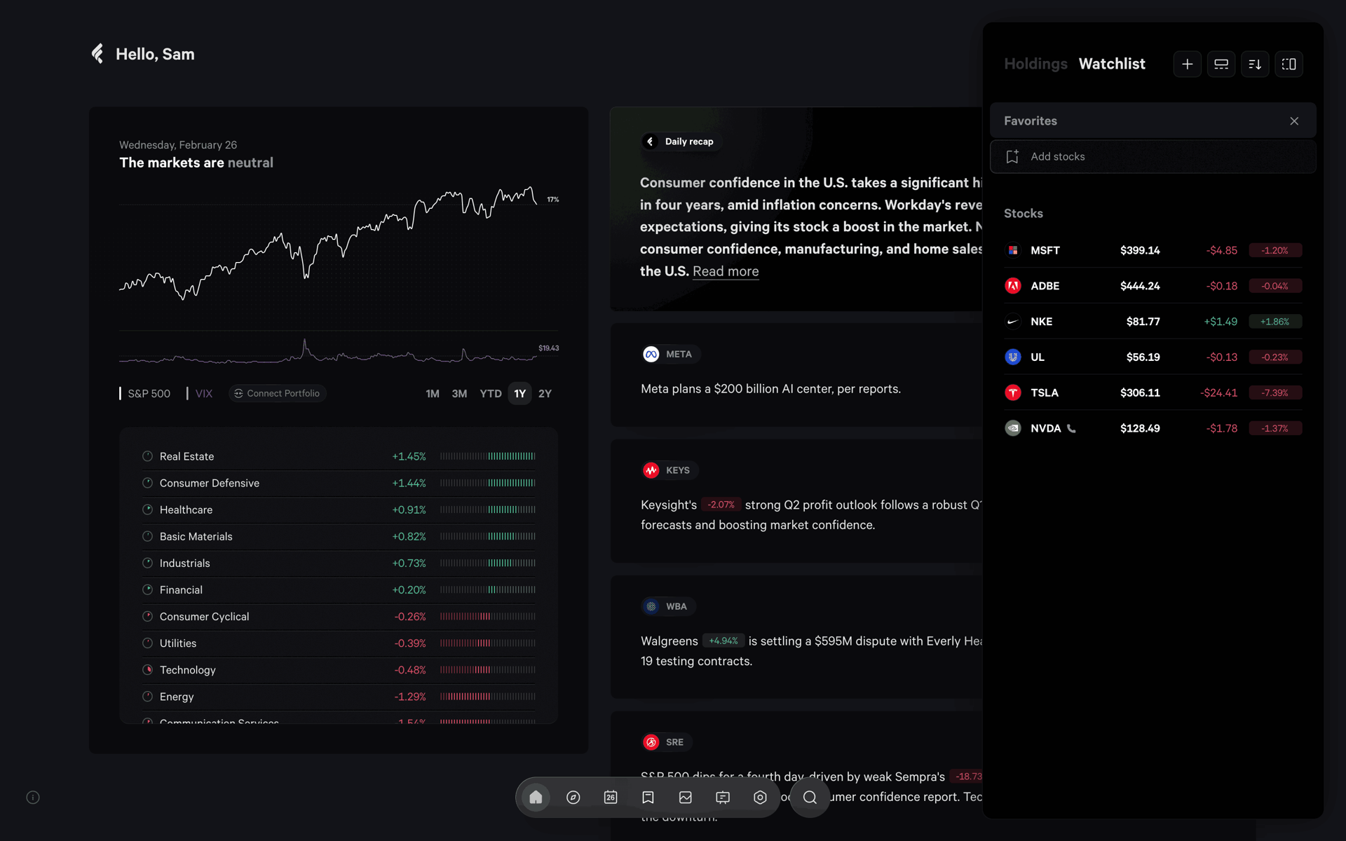 Fey Web Finance interface screenshot 10