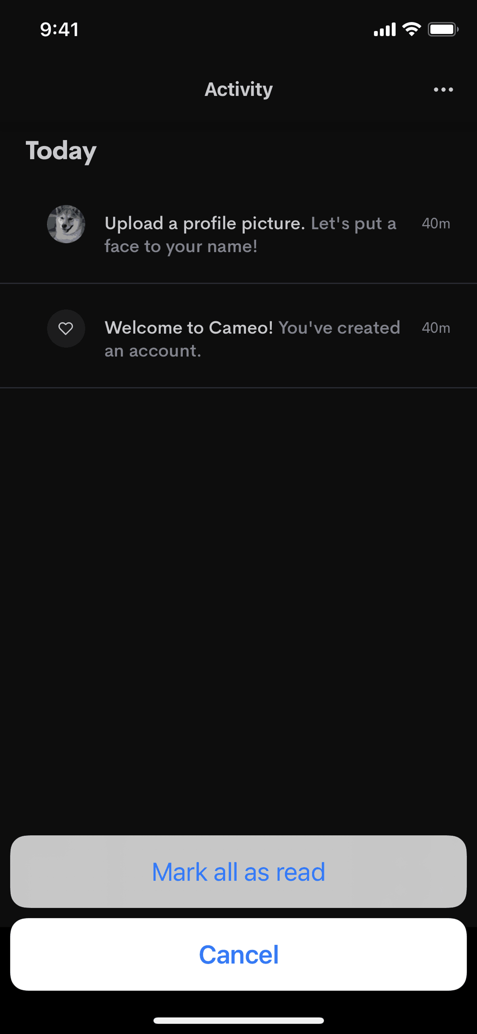 Cameo iOS Photo & Video interface screenshot 9
