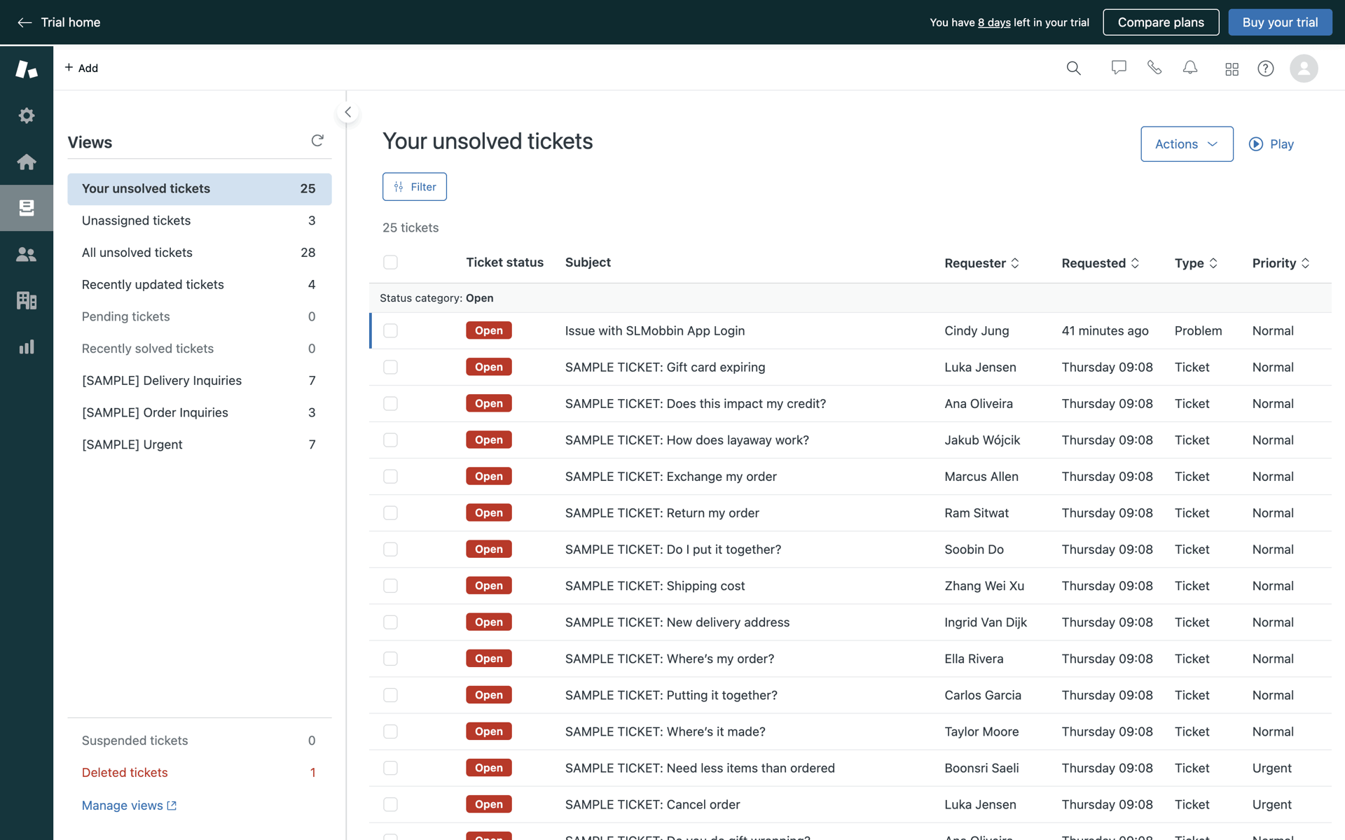 Zendesk Web Business interface screenshot 6