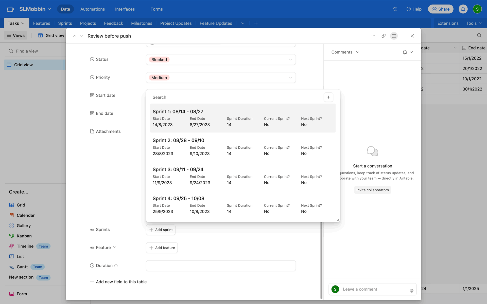 Airtable Web Business interface screenshot 12