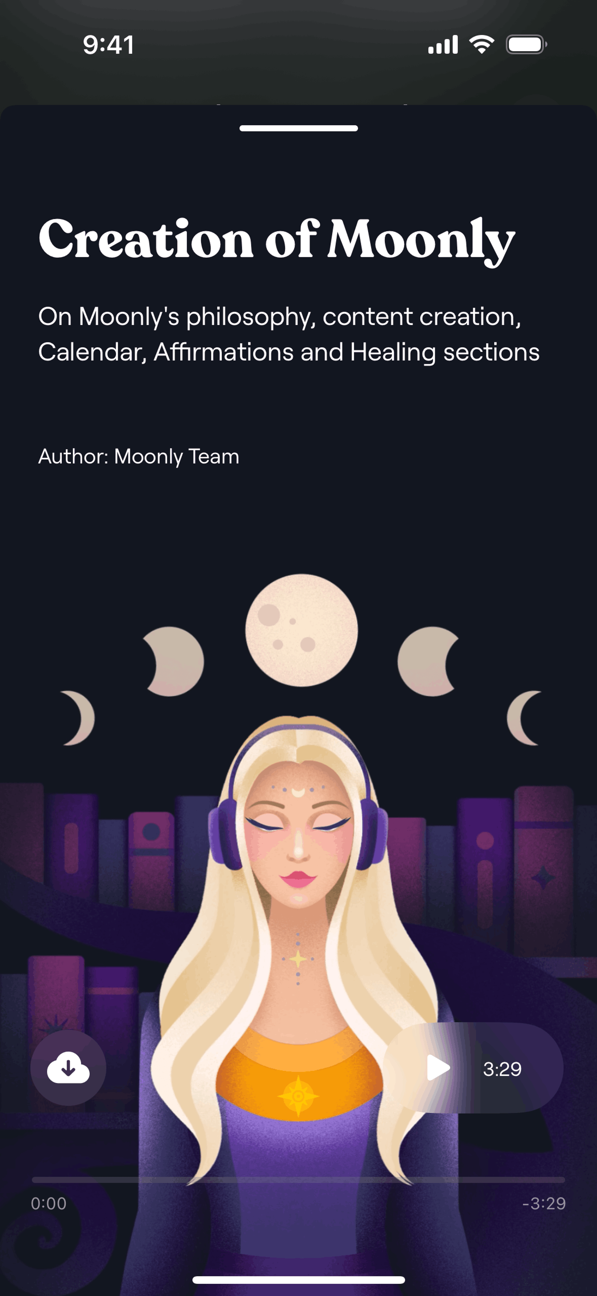Moonly iOS Lifestyle interface screenshot 7