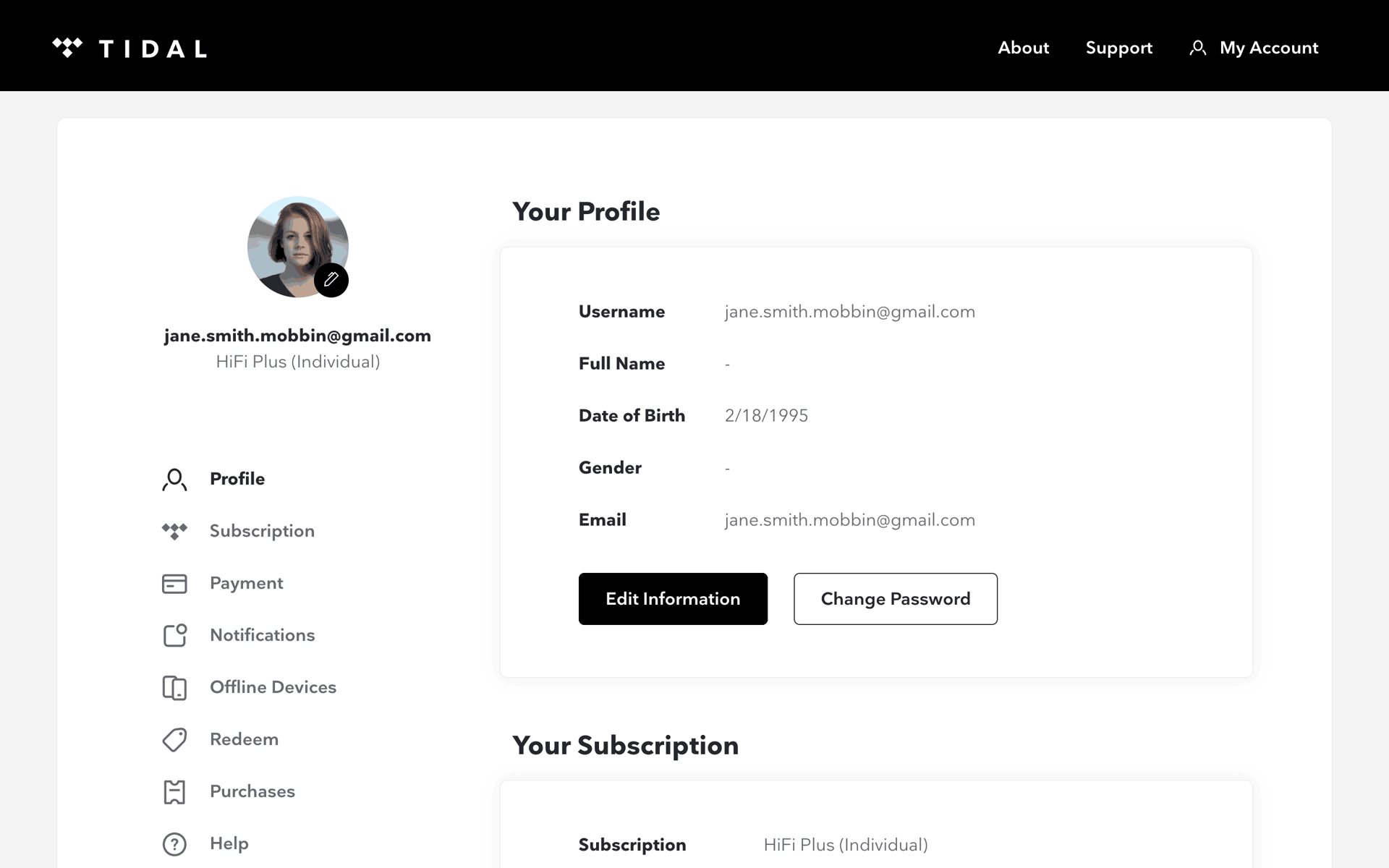 TIDAL Web Music & Audio interface screenshot 11
