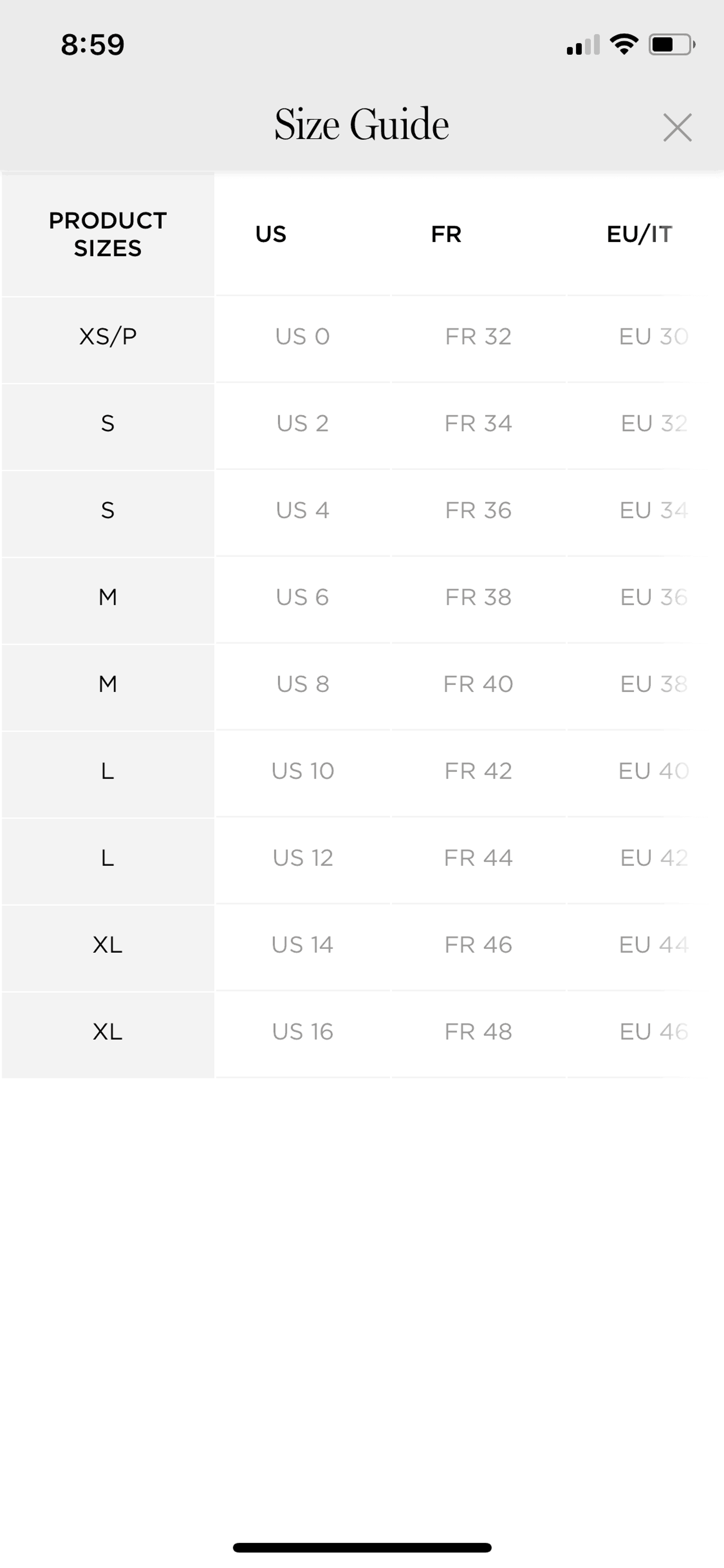 Moda Operandi iOS Shopping interface screenshot 13