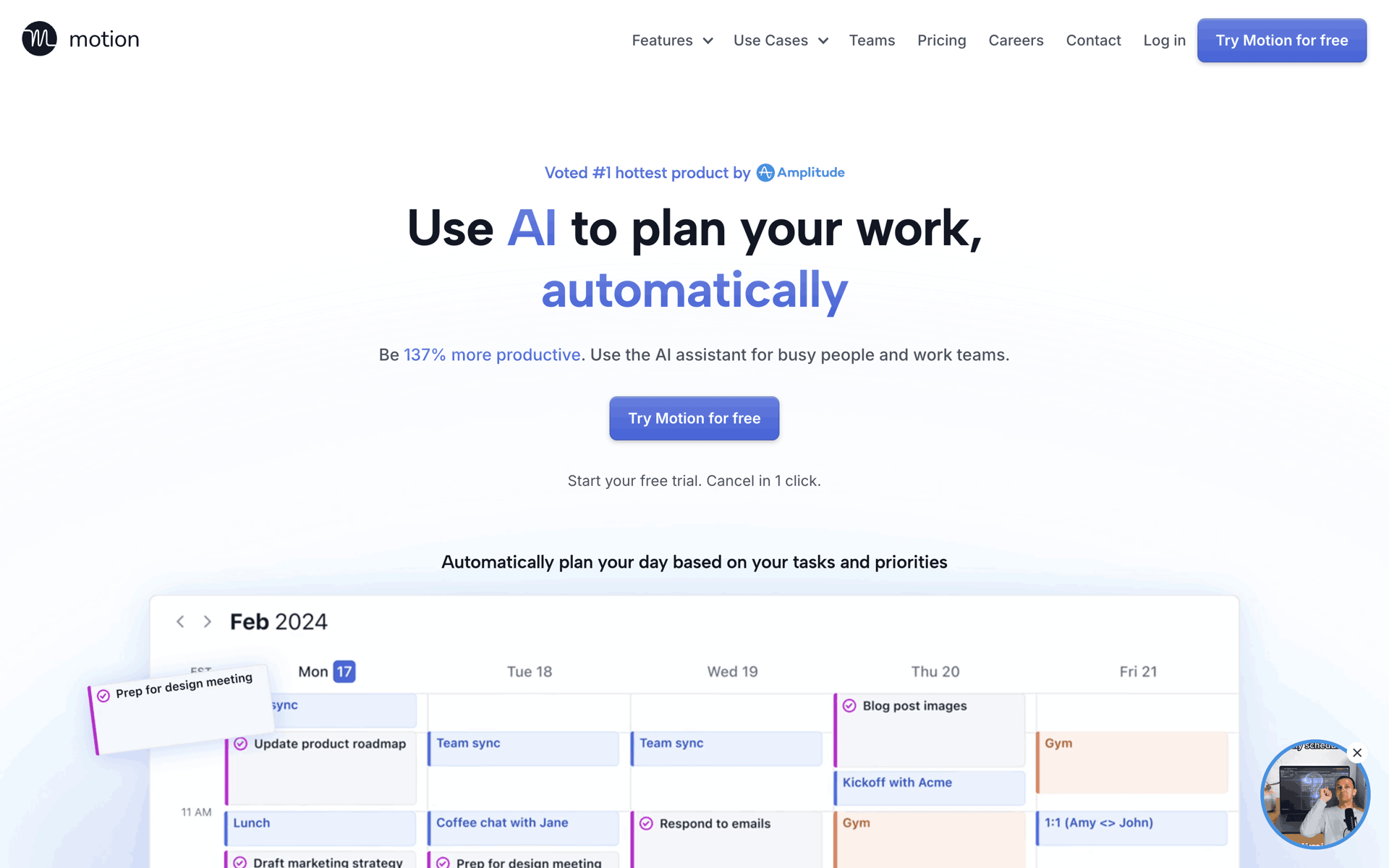 Motion Web AI interface screenshot 1