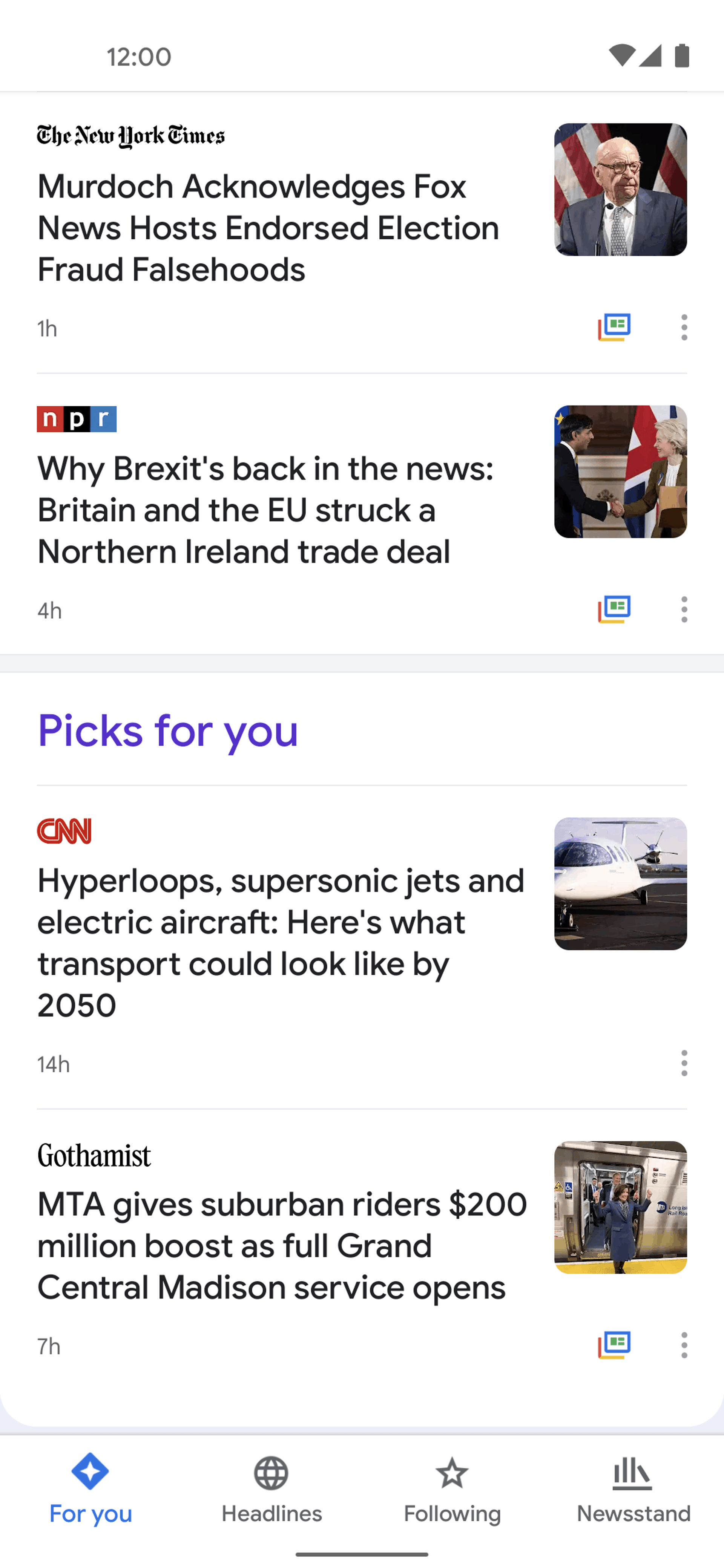 Google News Android News interface screenshot 11