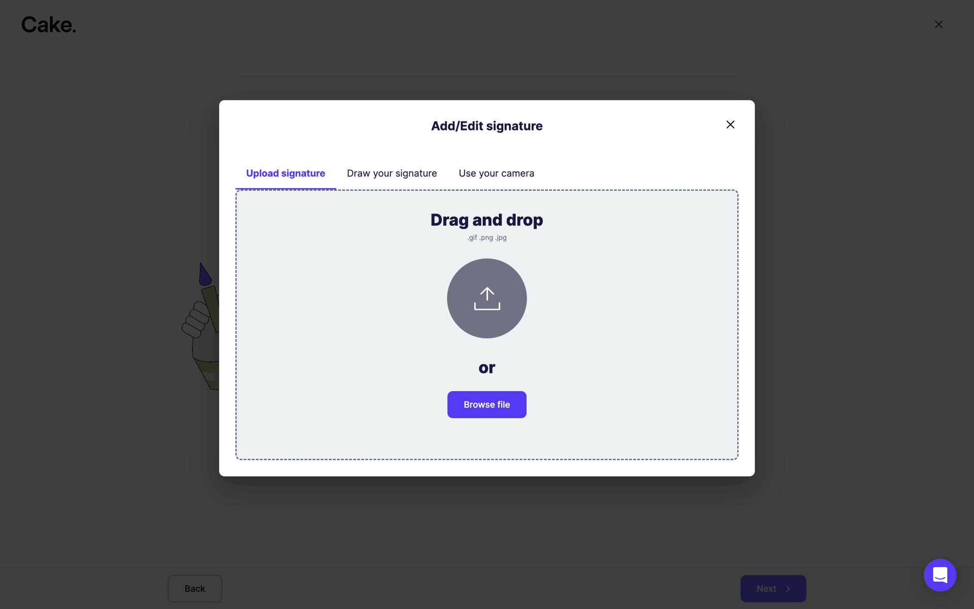 Cake Equity Web Business interface screenshot 17