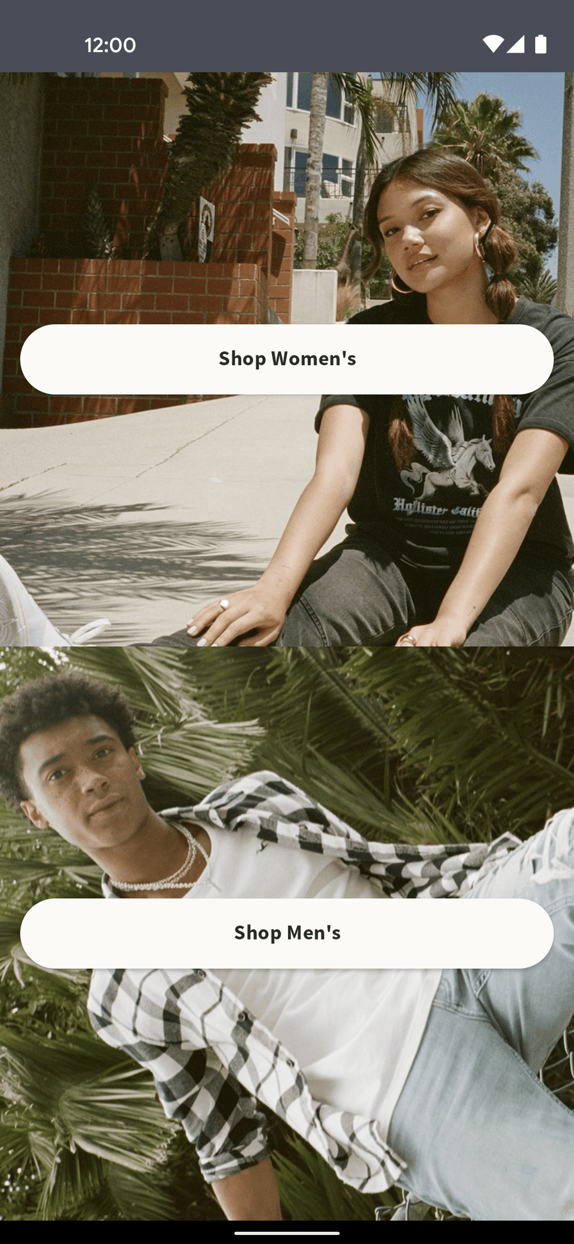 Hollister Co. Android Shopping interface screenshot 12