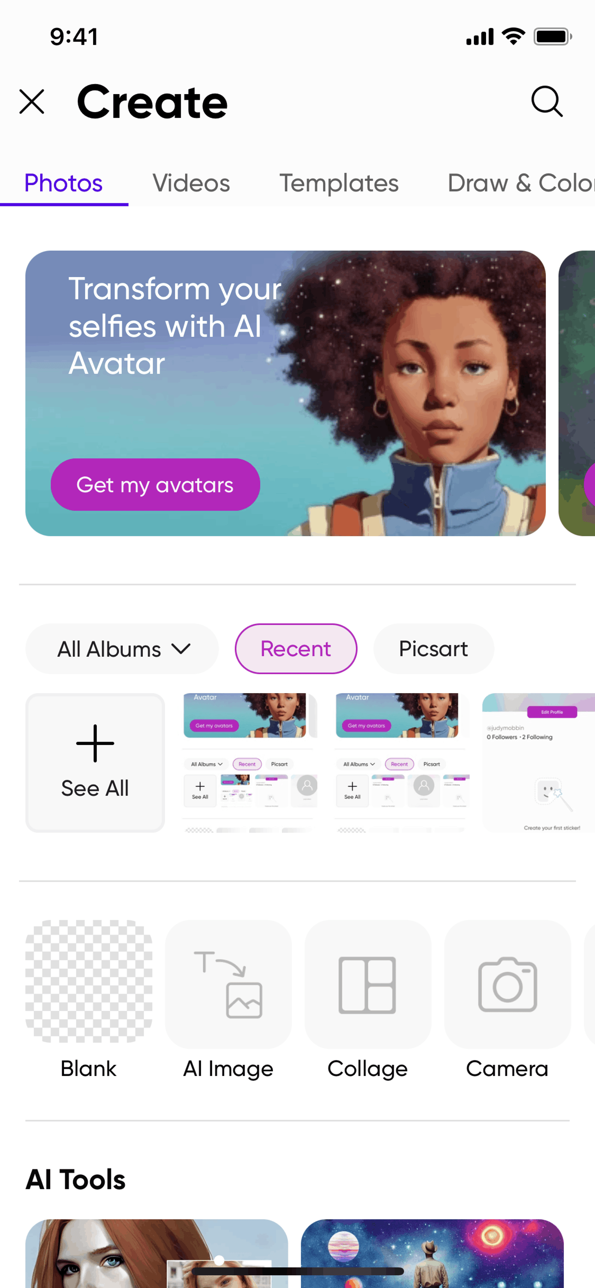Picsart iOS Photo & Video interface screenshot 8