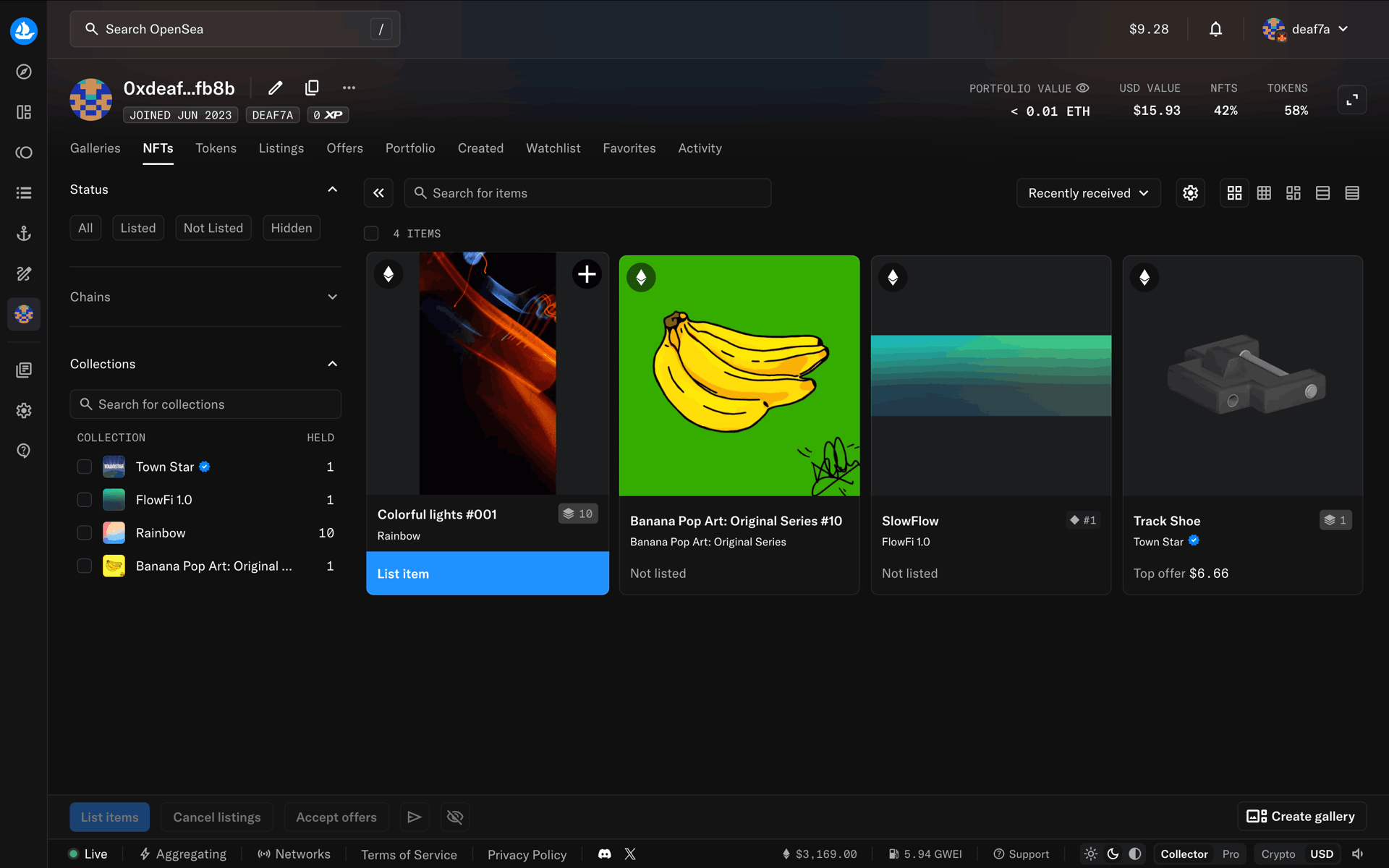 OpenSea Web Crypto & Web3 interface screenshot 24
