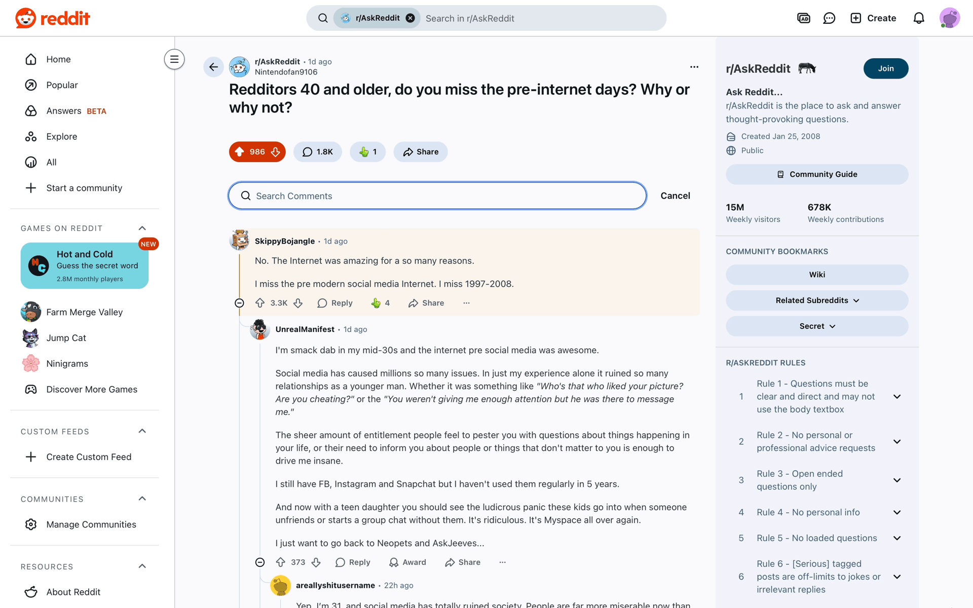 Reddit Web Social Networking interface screenshot 19