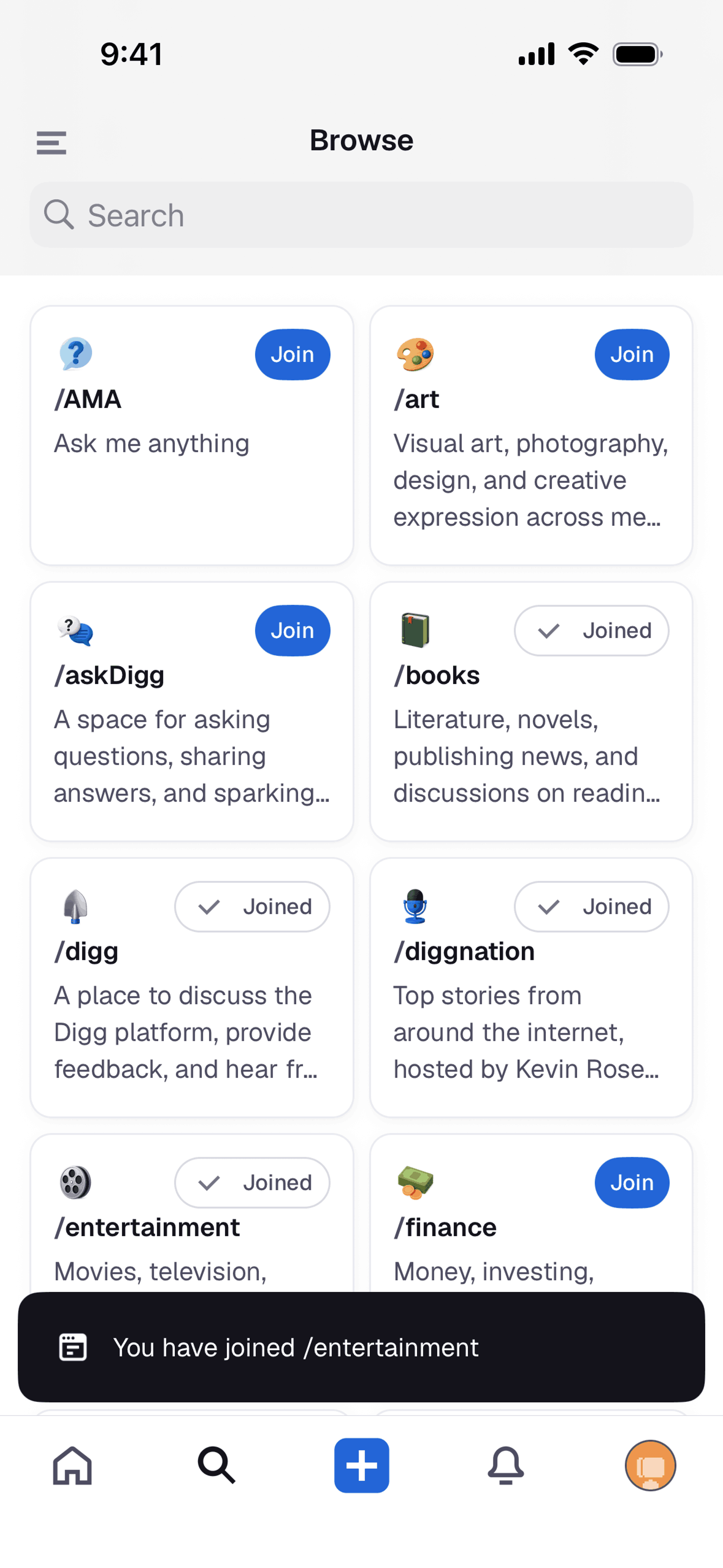 Digg iOS Social Networking interface screenshot 14
