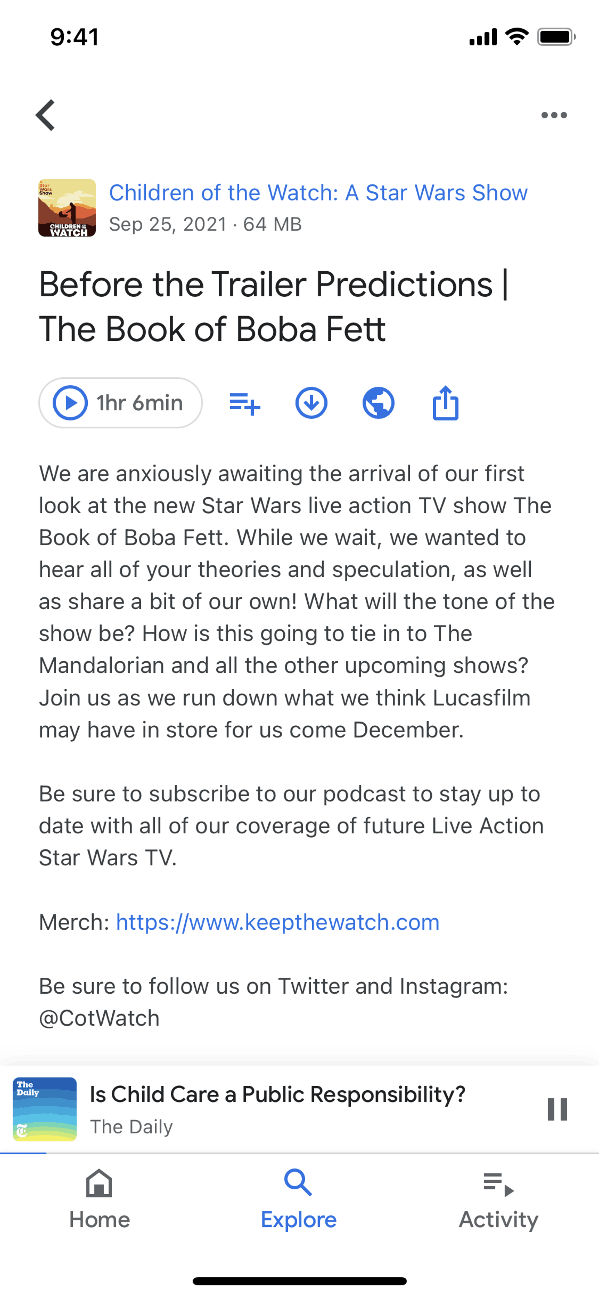 Google Podcasts iOS Entertainment interface screenshot 9