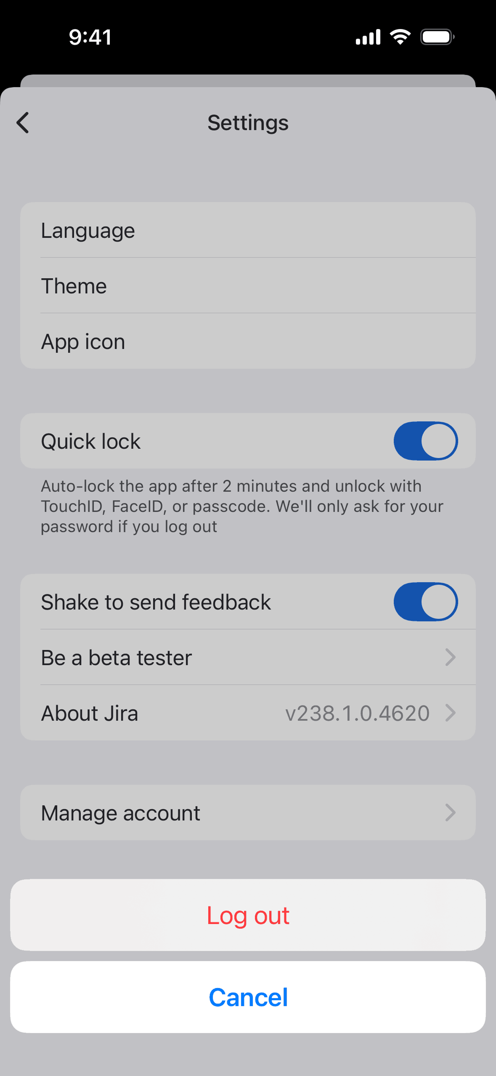 Jira Cloud iOS Business interface screenshot 8