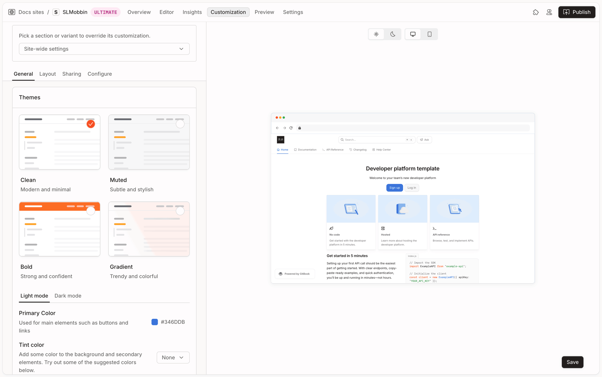 GitBook Web Developer Tools interface screenshot 5