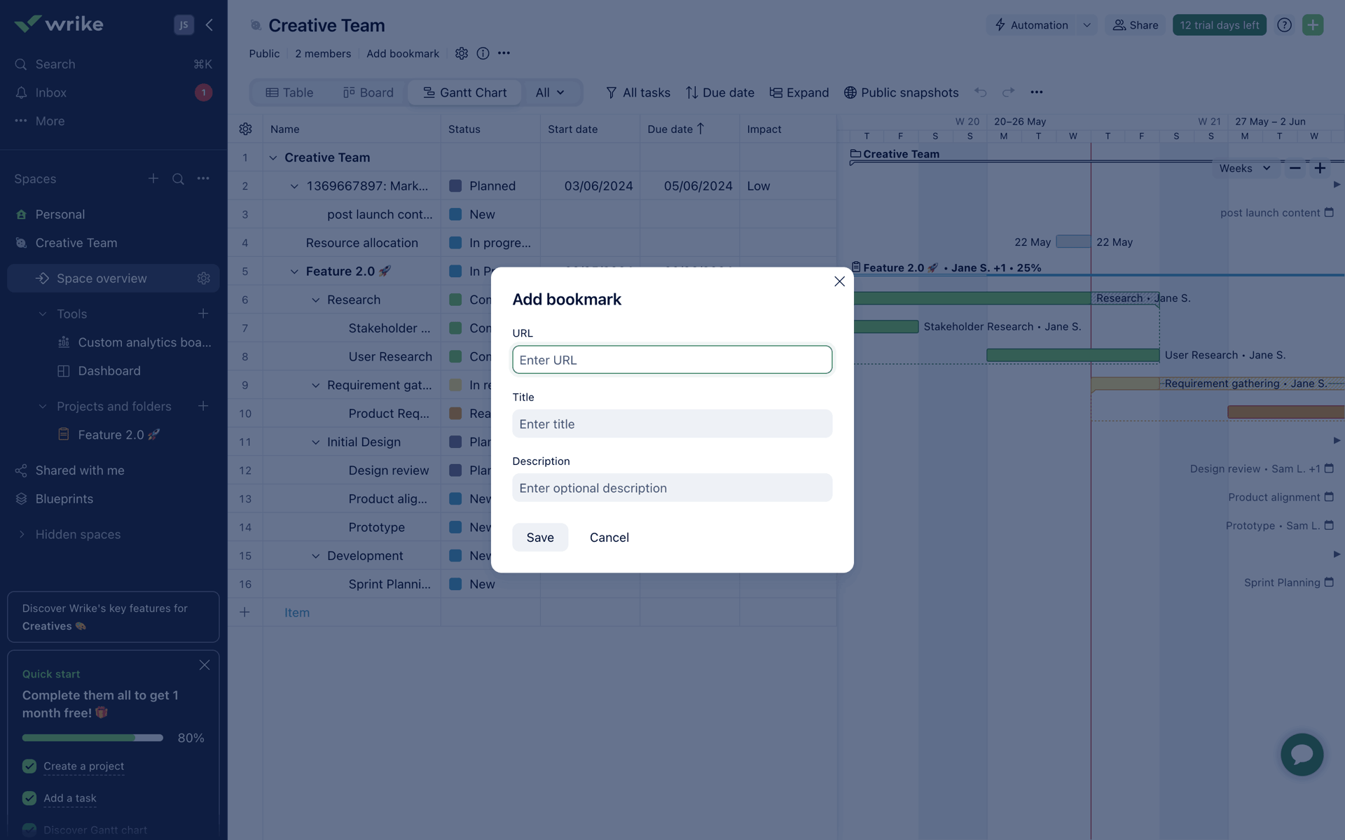 Wrike Web Productivity interface screenshot 10