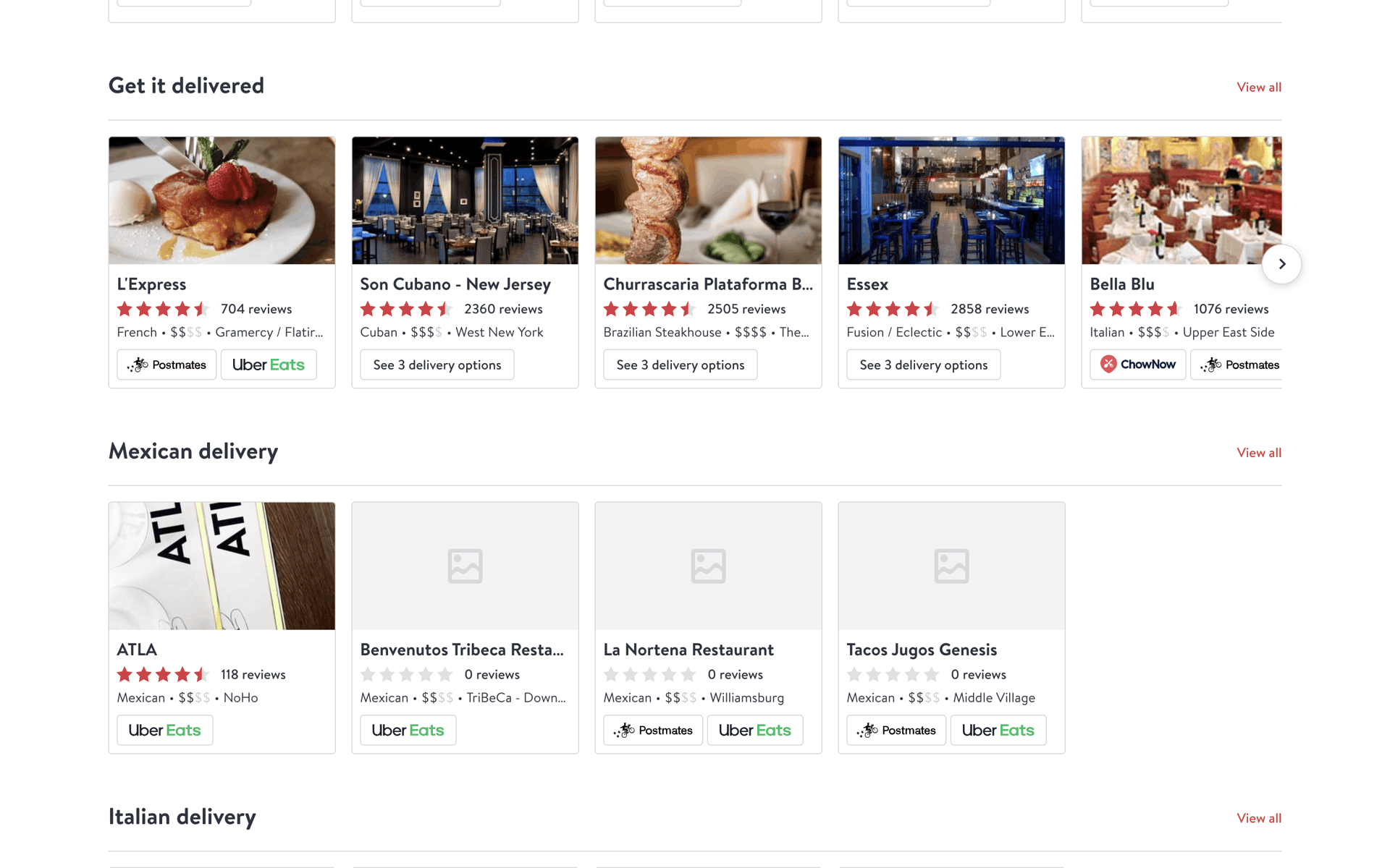 OpenTable Web Food & Drink interface screenshot 9