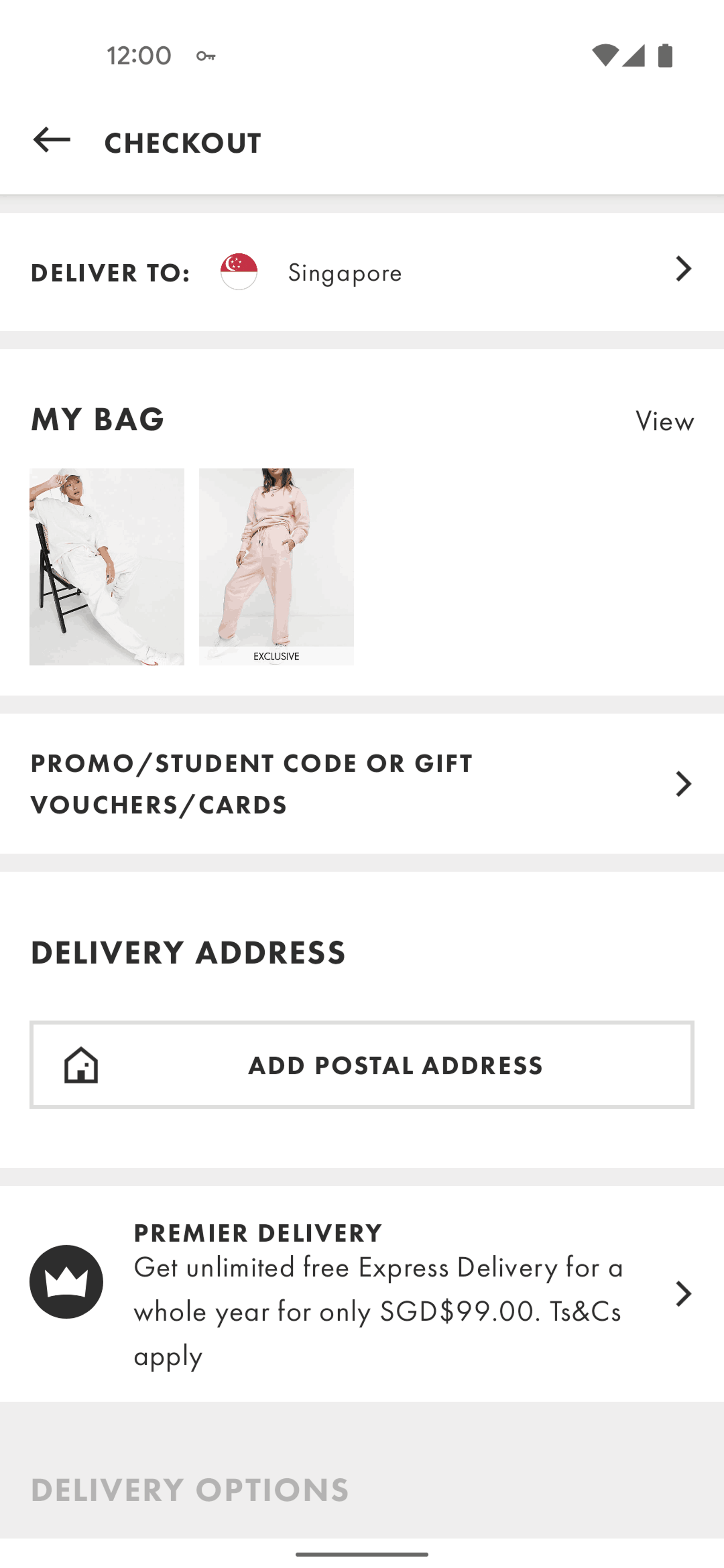 ASOS Android Shopping interface screenshot 2