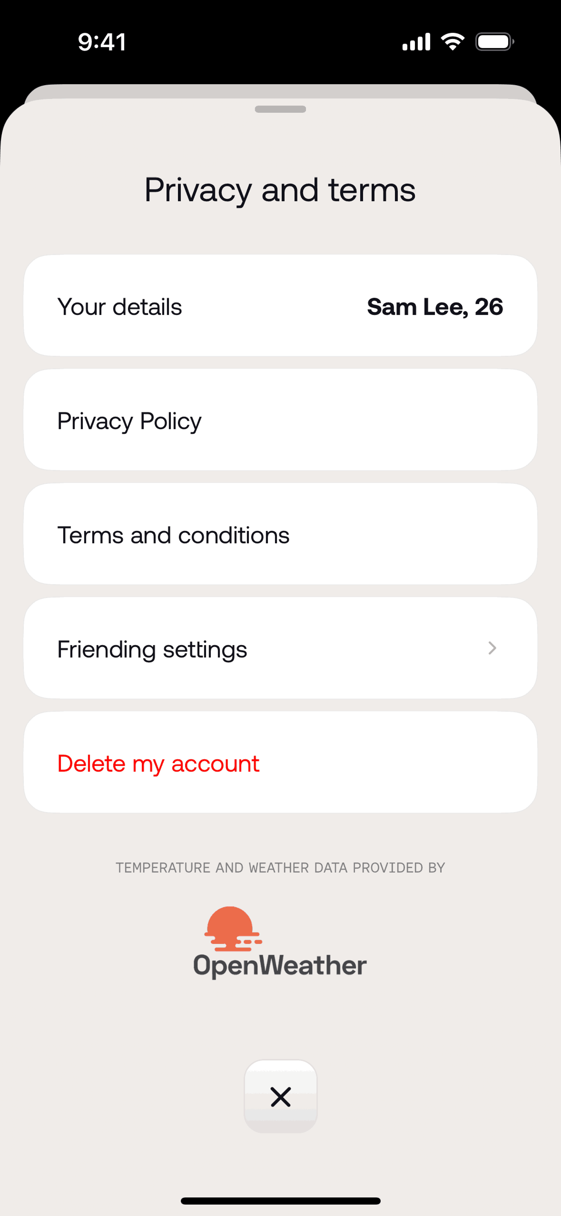 ID iOS Social Networking interface screenshot 11