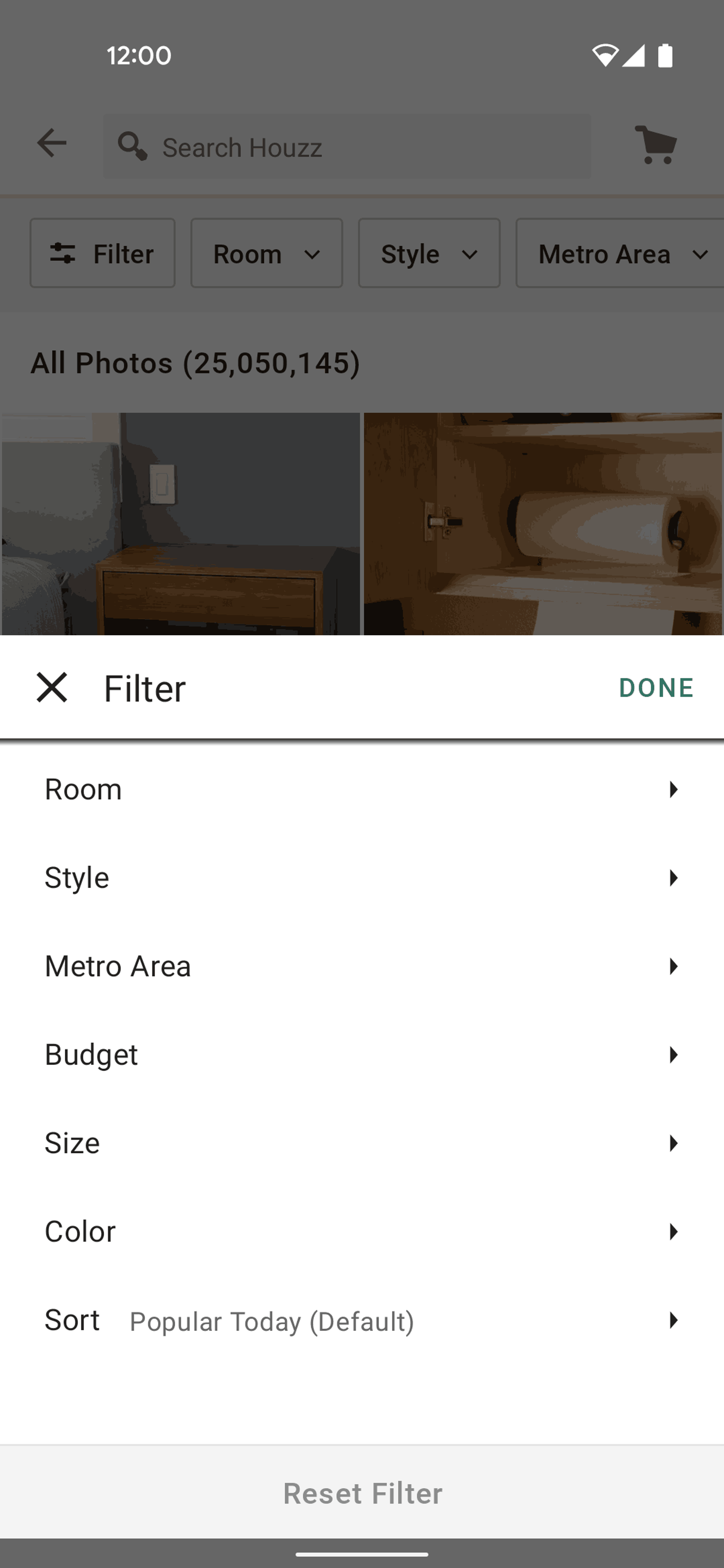 Houzz Android Lifestyle interface screenshot 19