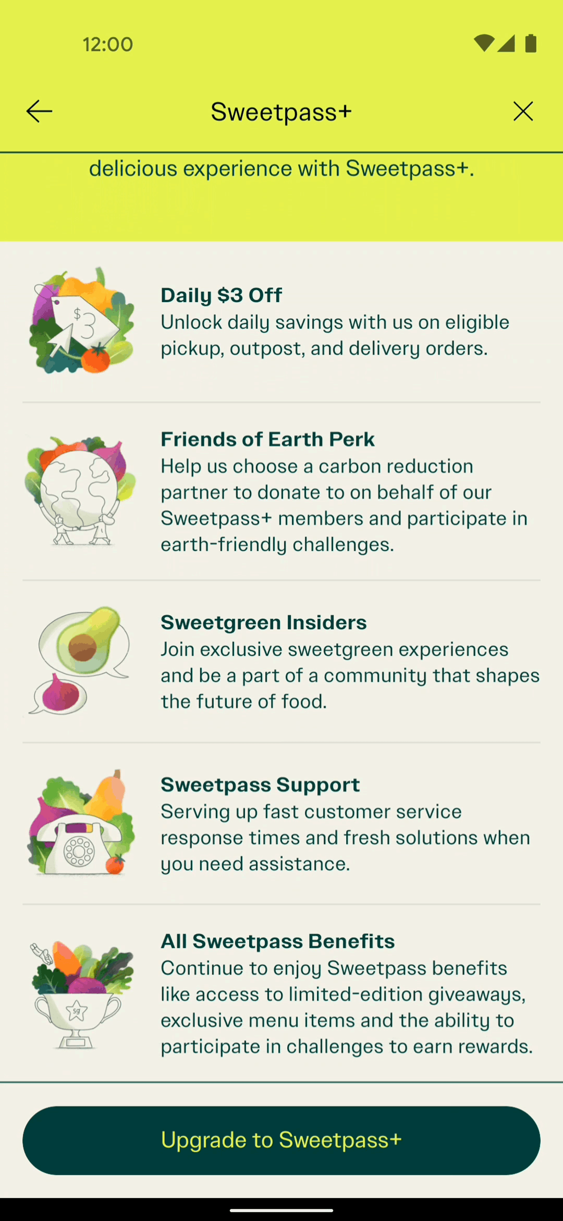 sweetgreen Android Food & Drink interface screenshot 23
