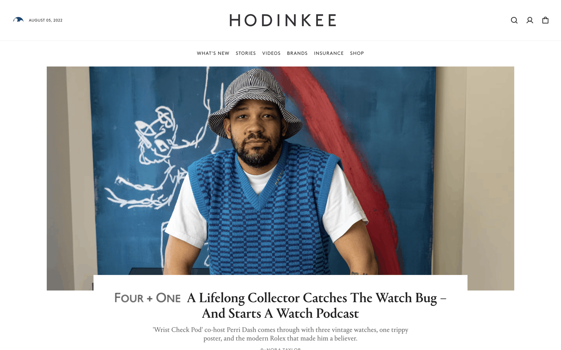 HODINKEE Web Lifestyle interface screenshot 1